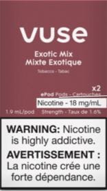 VUSE EPOD PRE-FILLED PODS VUSE Exotic Mix (Aromatic Tobacco) 1.6% (18mg/mL) Balance (Excise)