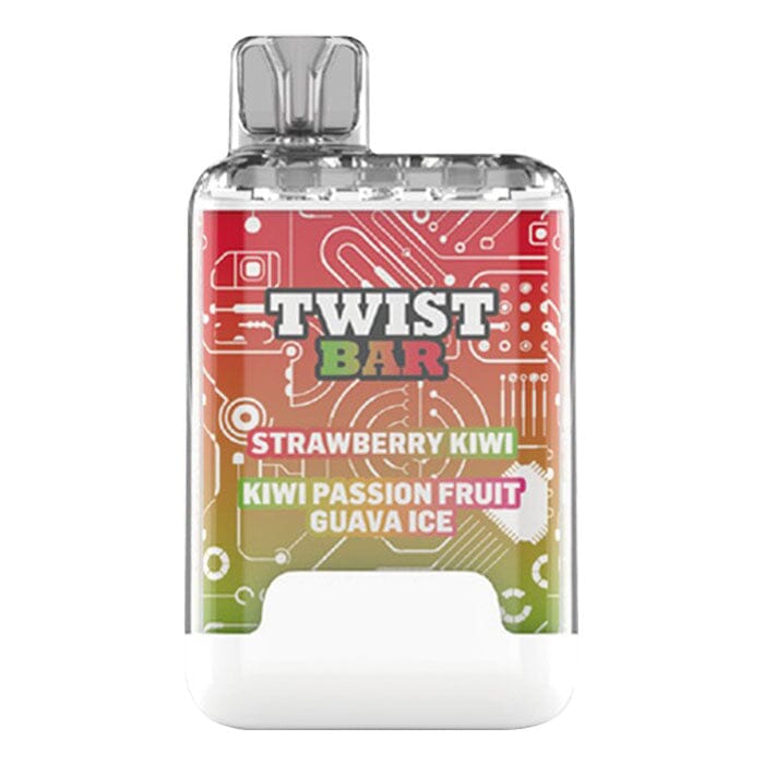 TWIST BAR DISPOSABLE VAPE (2ML) DISPOSABLES SMOKE TOKES Strawberry Kiwi / Kiwi Passionfruit Guava Ice 20MG (EXCISE)