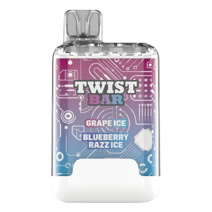 TWIST BAR DISPOSABLE VAPE (2ML) DISPOSABLES SMOKE TOKES Grape Ice / Blueberry Razz Ice 20MG (EXCISE)