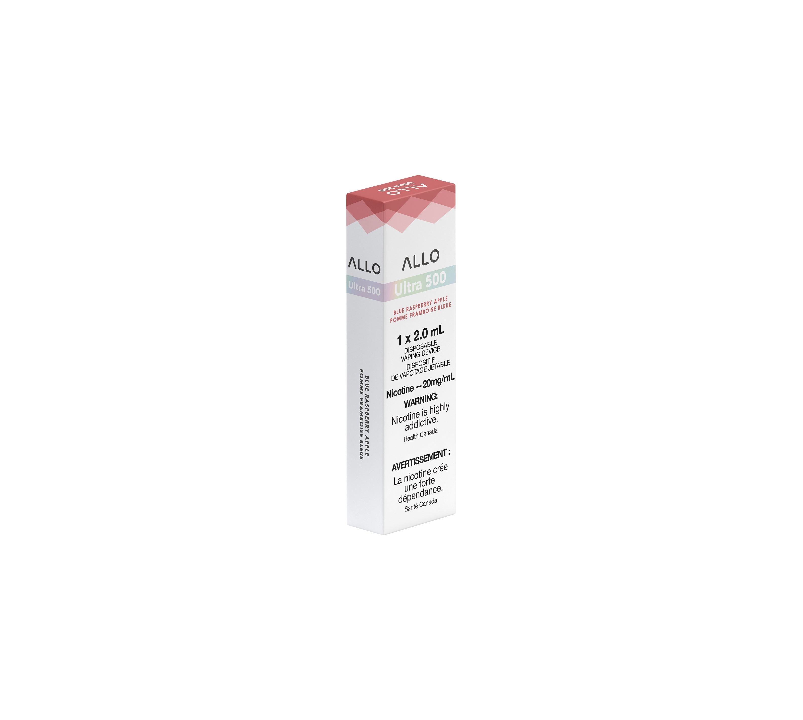 ALLO ULTRA 500 DISPOSABLE VAPE (2ML) DISPOSABLES Pacific Smoke E-Liquids Blue Raspberry Apple 20MG (EXCISE)