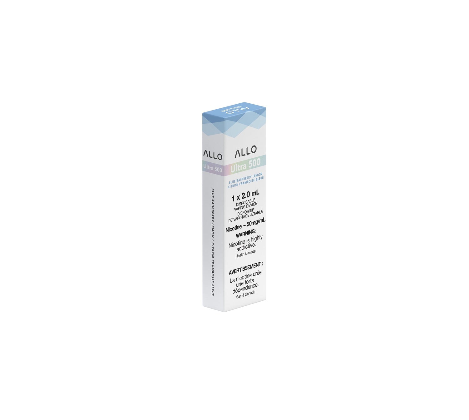 ALLO ULTRA 500 DISPOSABLE VAPE (2ML) DISPOSABLES Pacific Smoke E-Liquids Blue Raspberry Lemon 20MG (EXCISE)