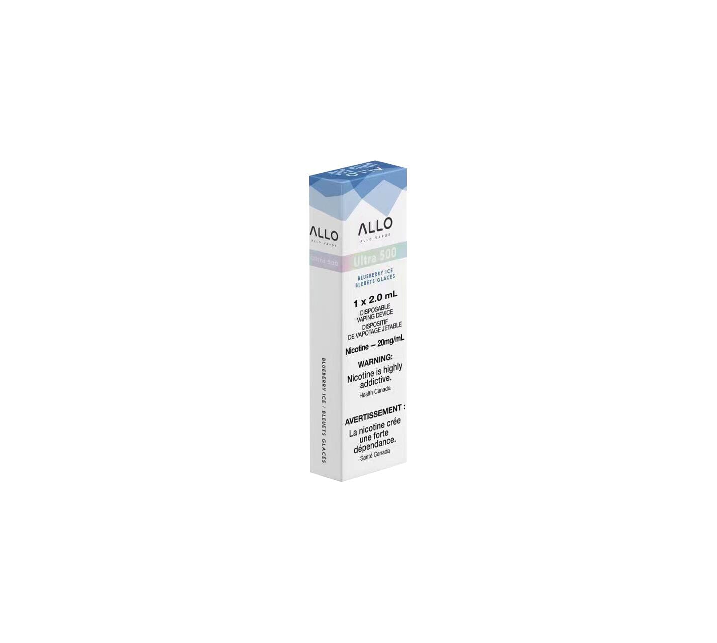 ALLO ULTRA 500 DISPOSABLE VAPE (2ML) DISPOSABLES Pacific Smoke E-Liquids Blueberry Ice 20MG (EXCISE)