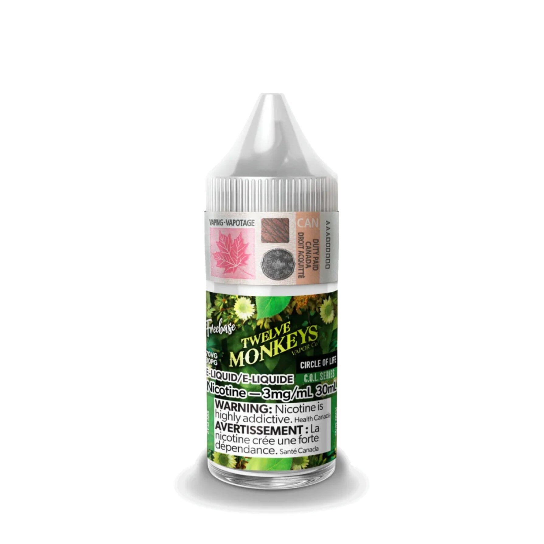TWELVE MONKEYS E-LIQUID E-LIQUID Pacific Smoke E-Liquids Original Circle of Life 3MG (REGULAR) (EXCISE)