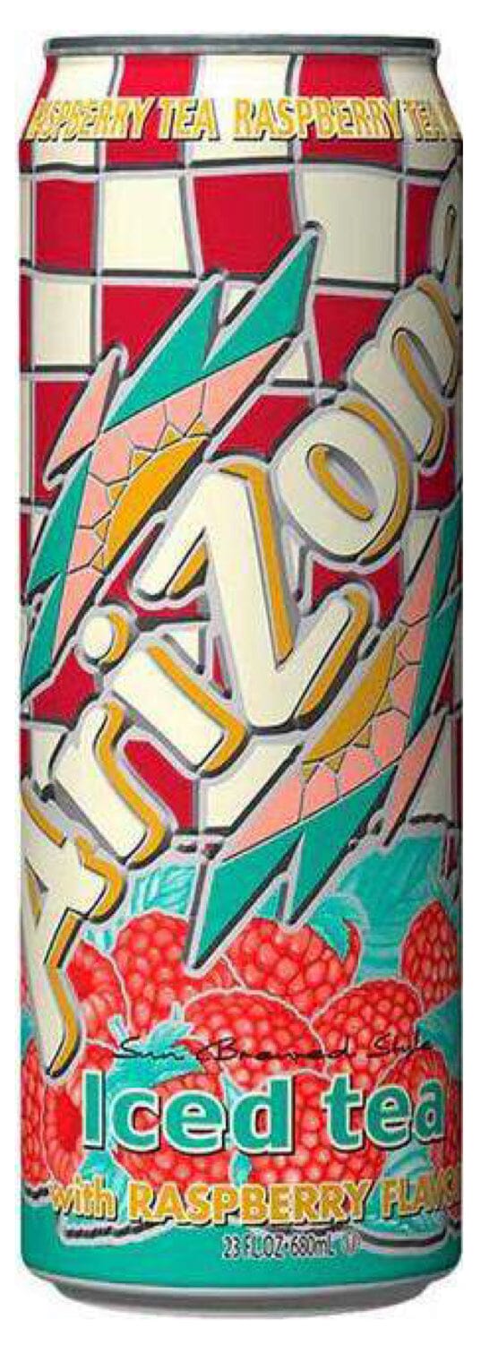 Arizona Tea Can Food, Beverages & Tobacco Great West Beverage Corp. Iced Tea with Raspberry Flavour