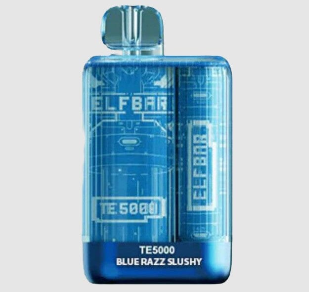 ELFBAR TE5000 DISPOSABLES SMOKE TOKES Blue Razz Slushy 20MG (EXCISE)