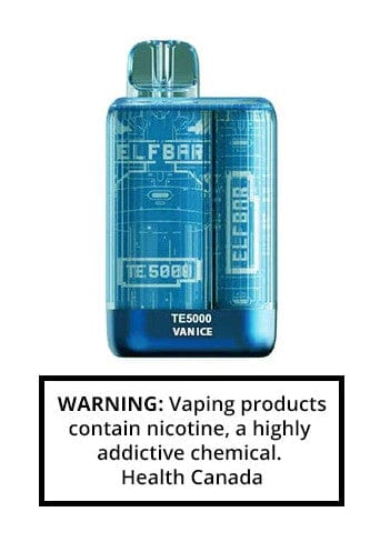 ELFBAR TE5000 DISPOSABLES SMOKE TOKES VAN Ice 20MG (EXCISE)