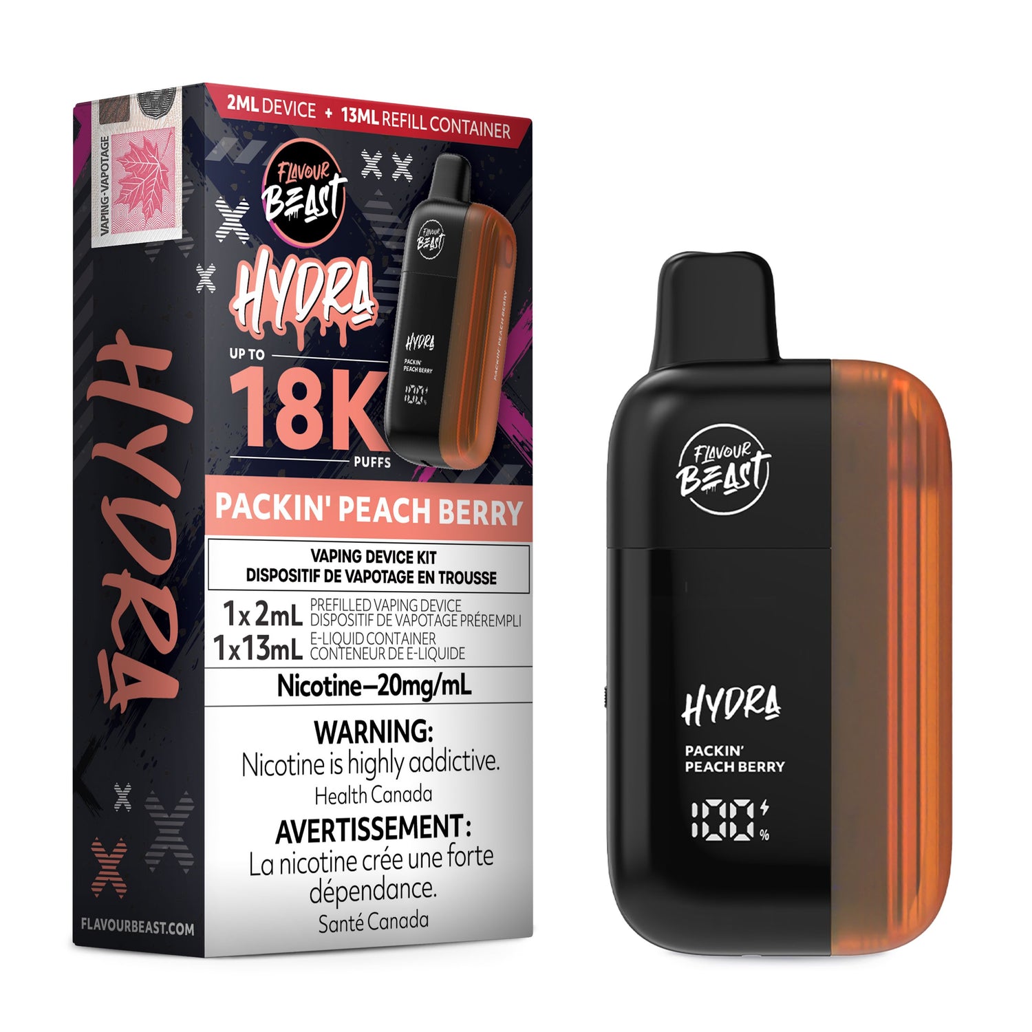 FLAVOUR BEAST - HYDRA 18K DISPOSABLE DISPOSABLES Pacific Smoke E-Liquids Packin&