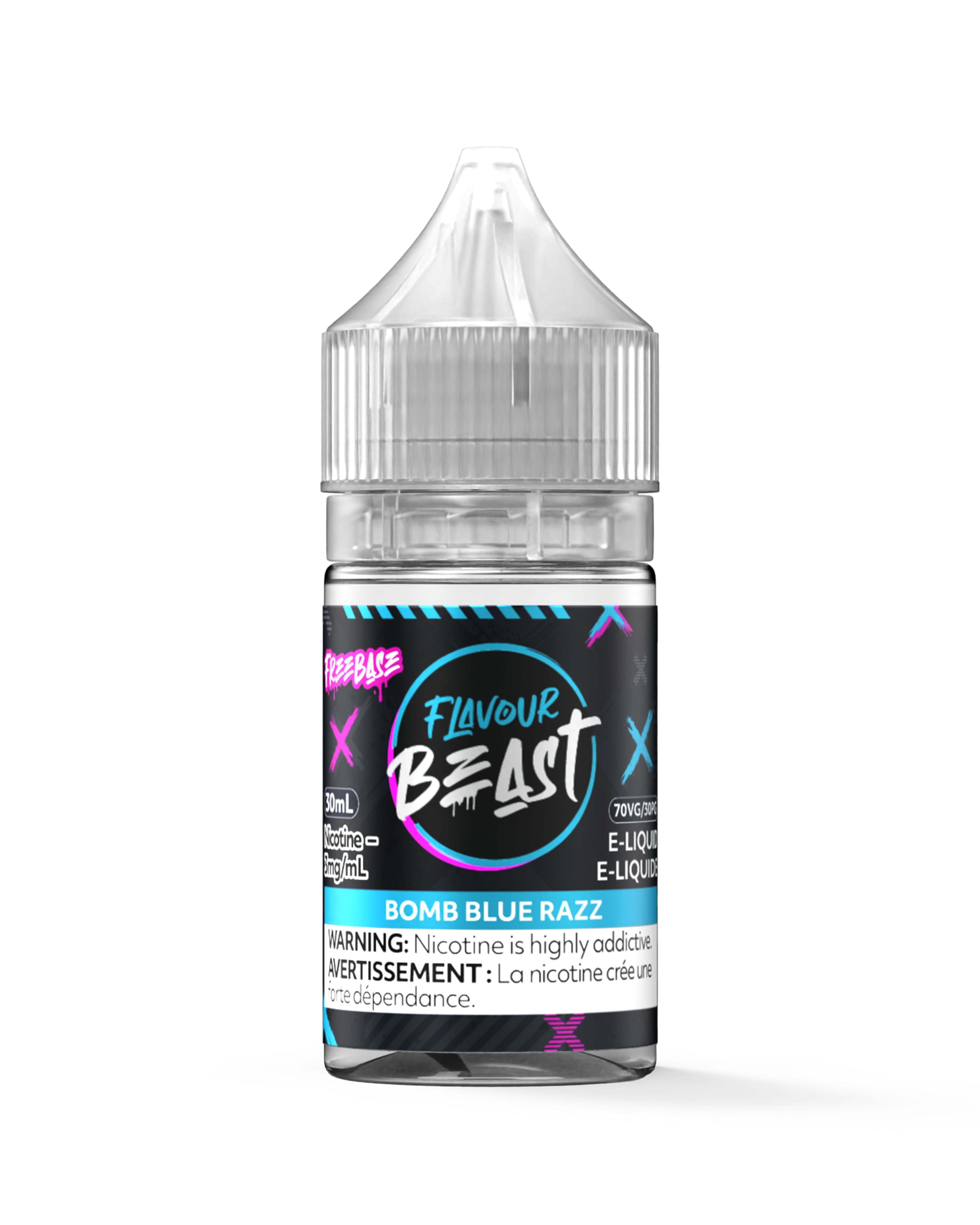 FLAVOUR BEAST E-LIQUID REGULAR E-LIQUID Pacific Smoke E-Liquids Regular Bomb Blue Razz 3mg (REGULAR) (EXCISE)