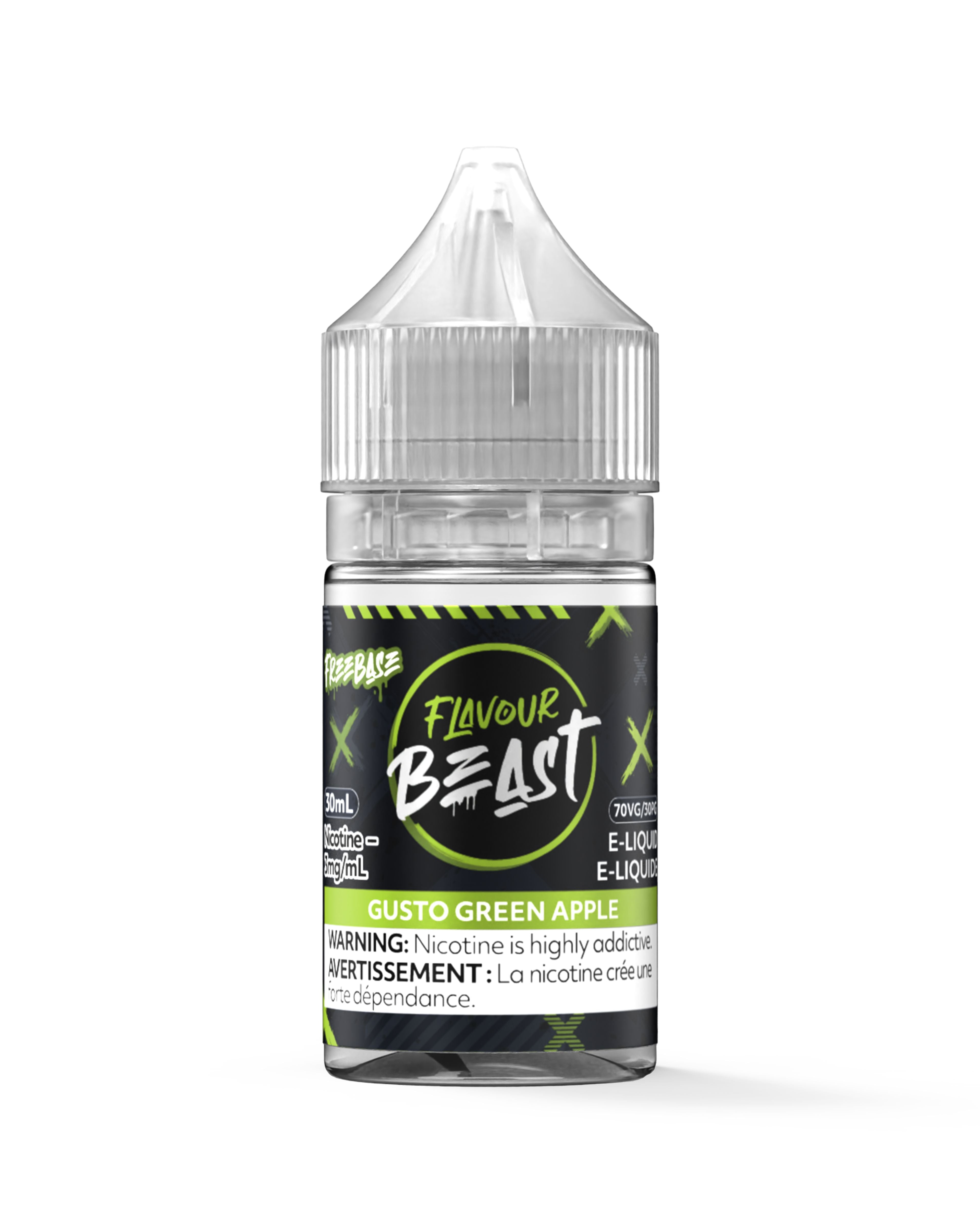 FLAVOUR BEAST E-LIQUID REGULAR E-LIQUID Pacific Smoke E-Liquids Regular Gusto Green Apple 3mg (REGULAR) (EXCISE)