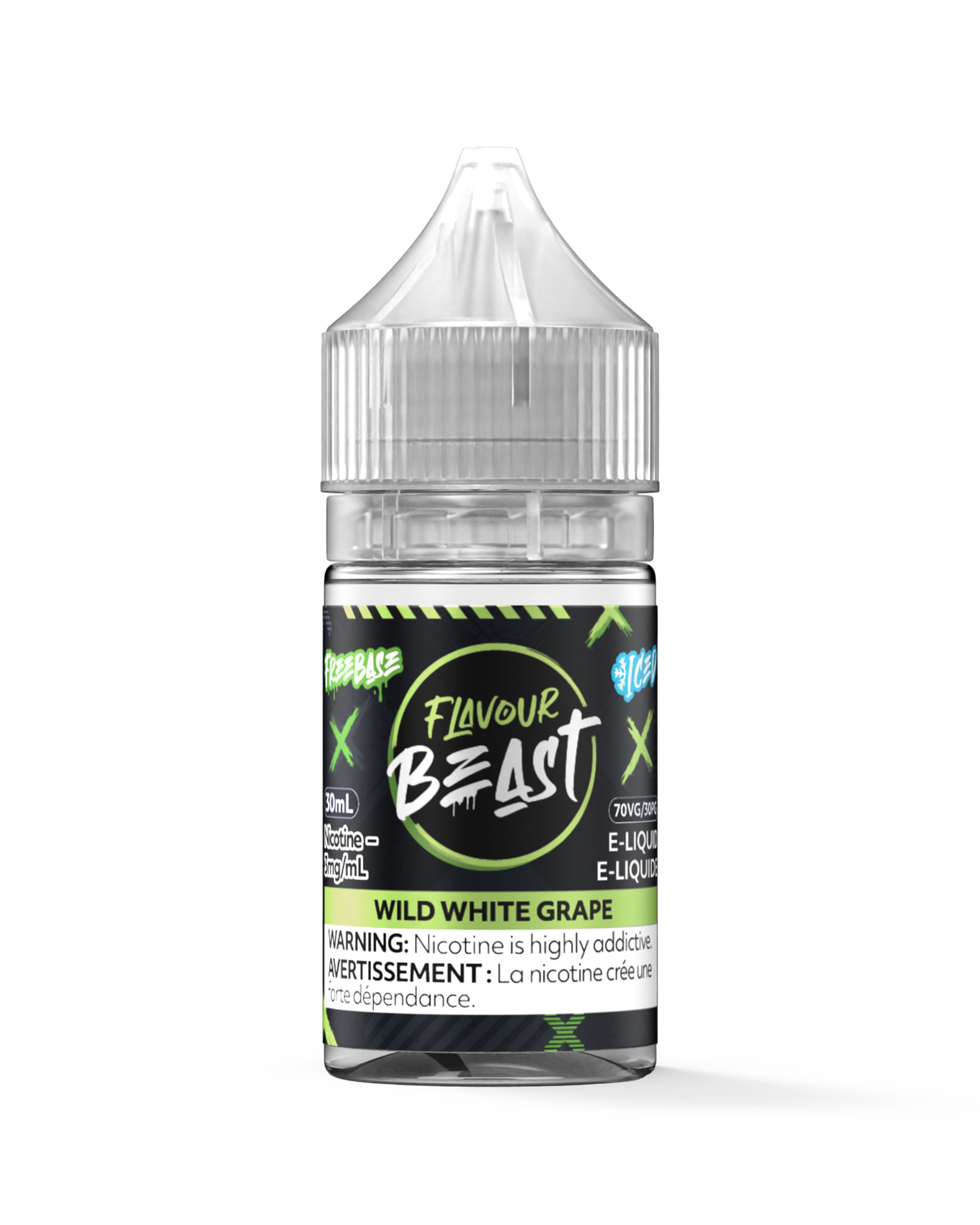 FLAVOUR BEAST E-LIQUID REGULAR E-LIQUID Pacific Smoke E-Liquids Regular Wild White Grape Iced 3mg (REGULAR) (EXCISE)