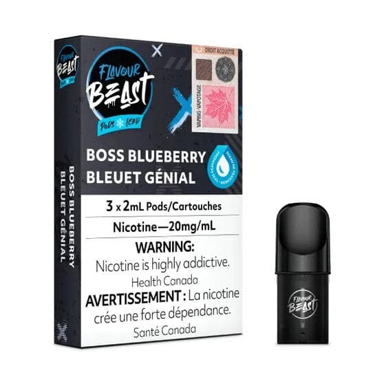 FLAVOUR BEAST PODS PRE-FILLED PODS Pacific Smoke E-Liquids Boss Blueberry 20MG (EXCISE)