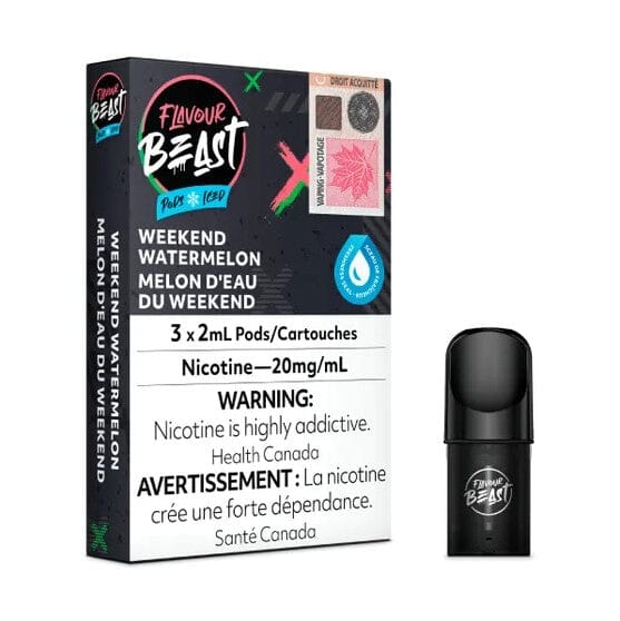 FLAVOUR BEAST PODS PRE-FILLED PODS Pacific Smoke E-Liquids Weekend Watermelon 20MG (EXCISE)