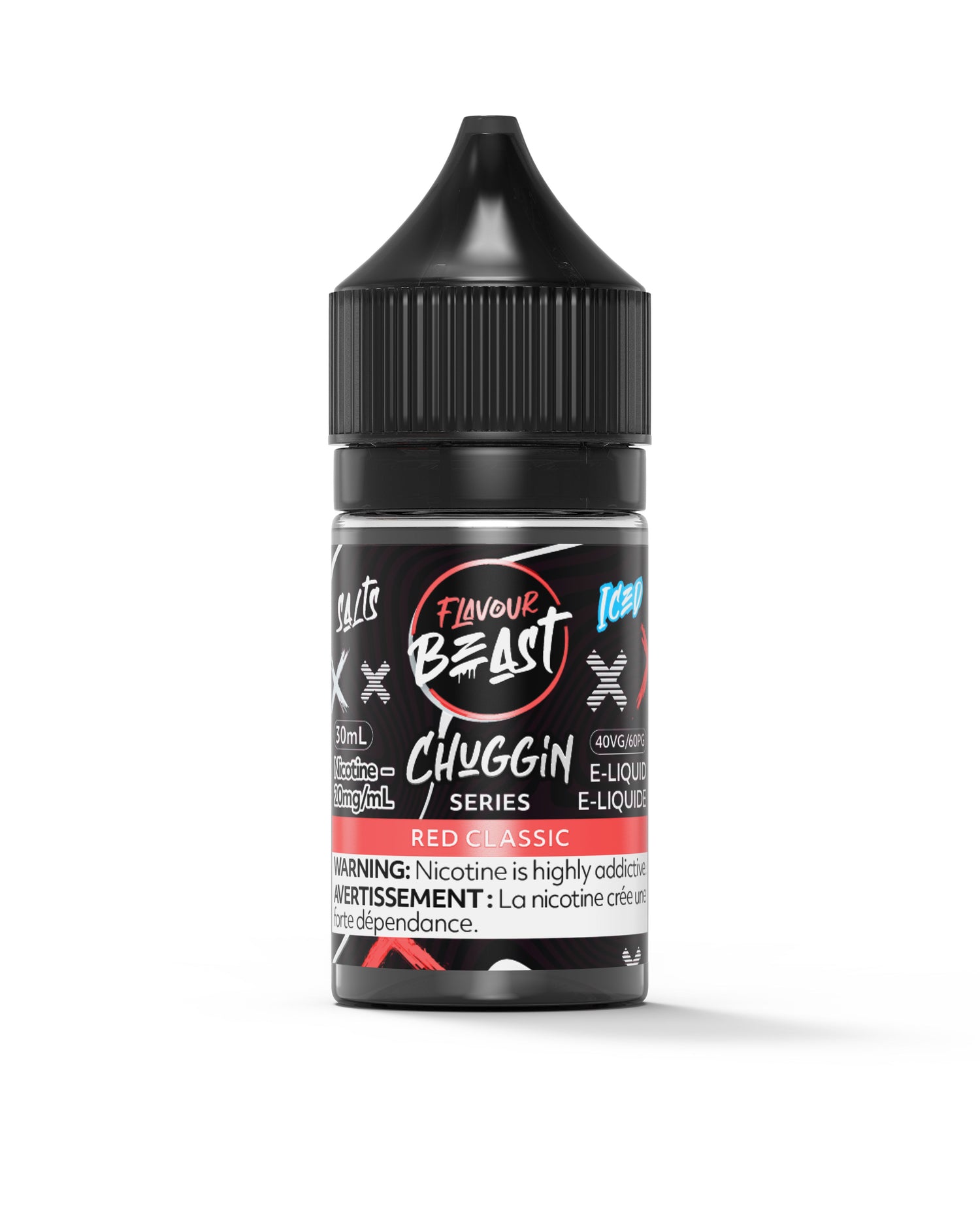 FLAVOUR BEAST E-LIQUID SALT E-LIQUID Pacific Smoke E-Liquids Chuggin Red Classic Iced 20mg (SALT) (EXCISE)