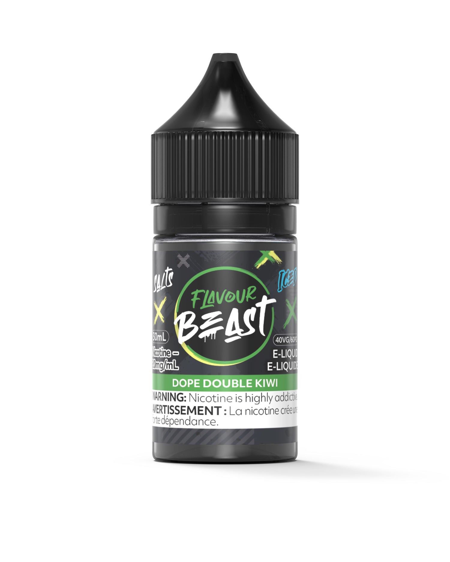 FLAVOUR BEAST E-LIQUID SALT E-LIQUID Pacific Smoke E-Liquids Regular Dope Double Kiwi Iced 20mg (SALT) (EXCISE)