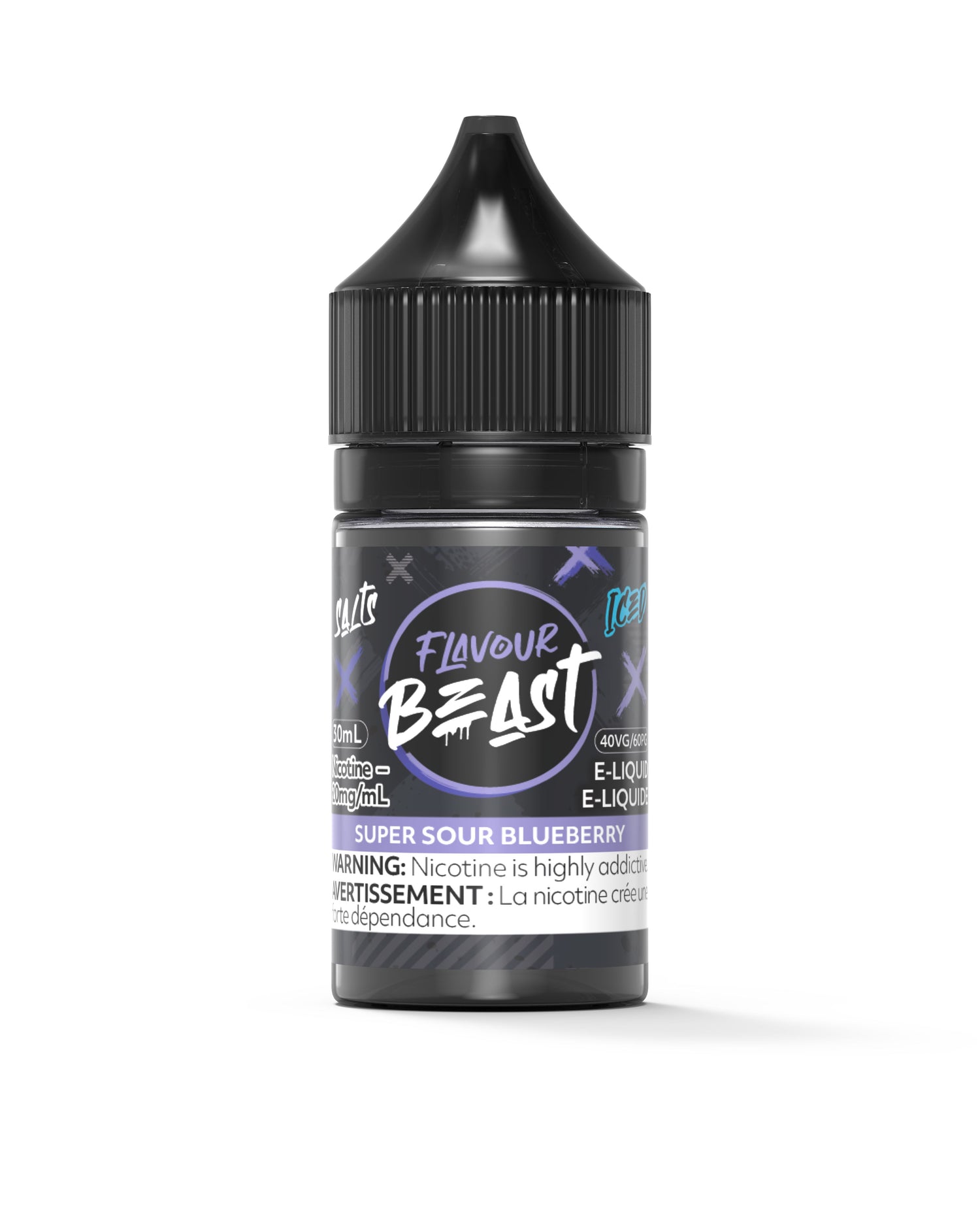 FLAVOUR BEAST E-LIQUID SALT E-LIQUID Pacific Smoke E-Liquids Regular Super Sour Blueberry Iced 20mg (SALT) (EXCISE)