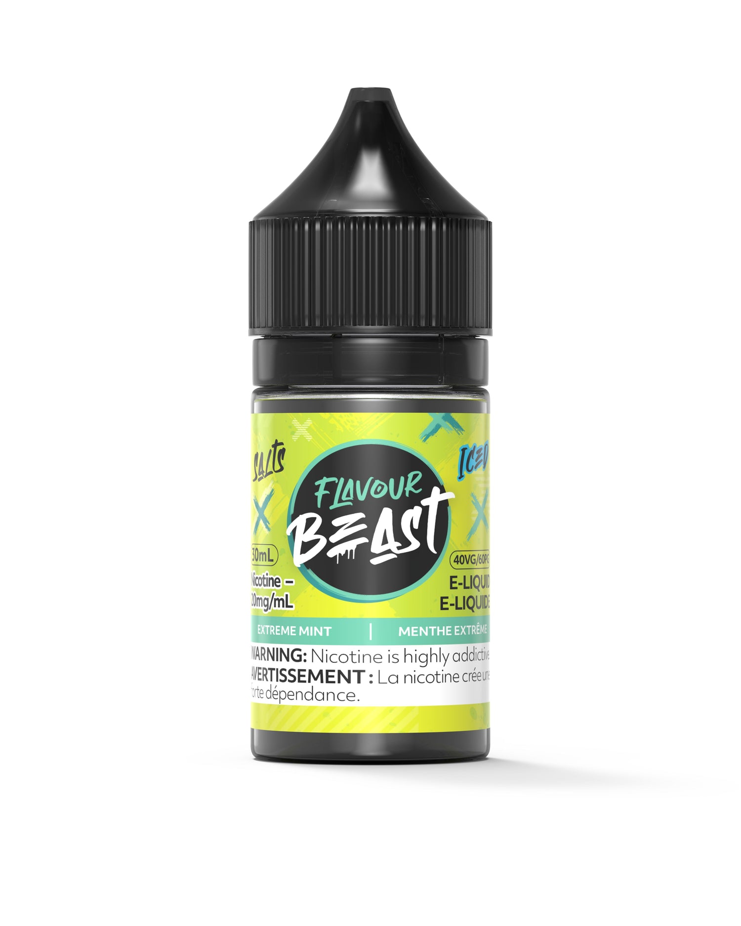 FLAVOUR BEAST E-LIQUID SALT E-LIQUID Pacific Smoke E-Liquids Regular Extreme Mint Iced 20mg (SALT) (EXCISE)
