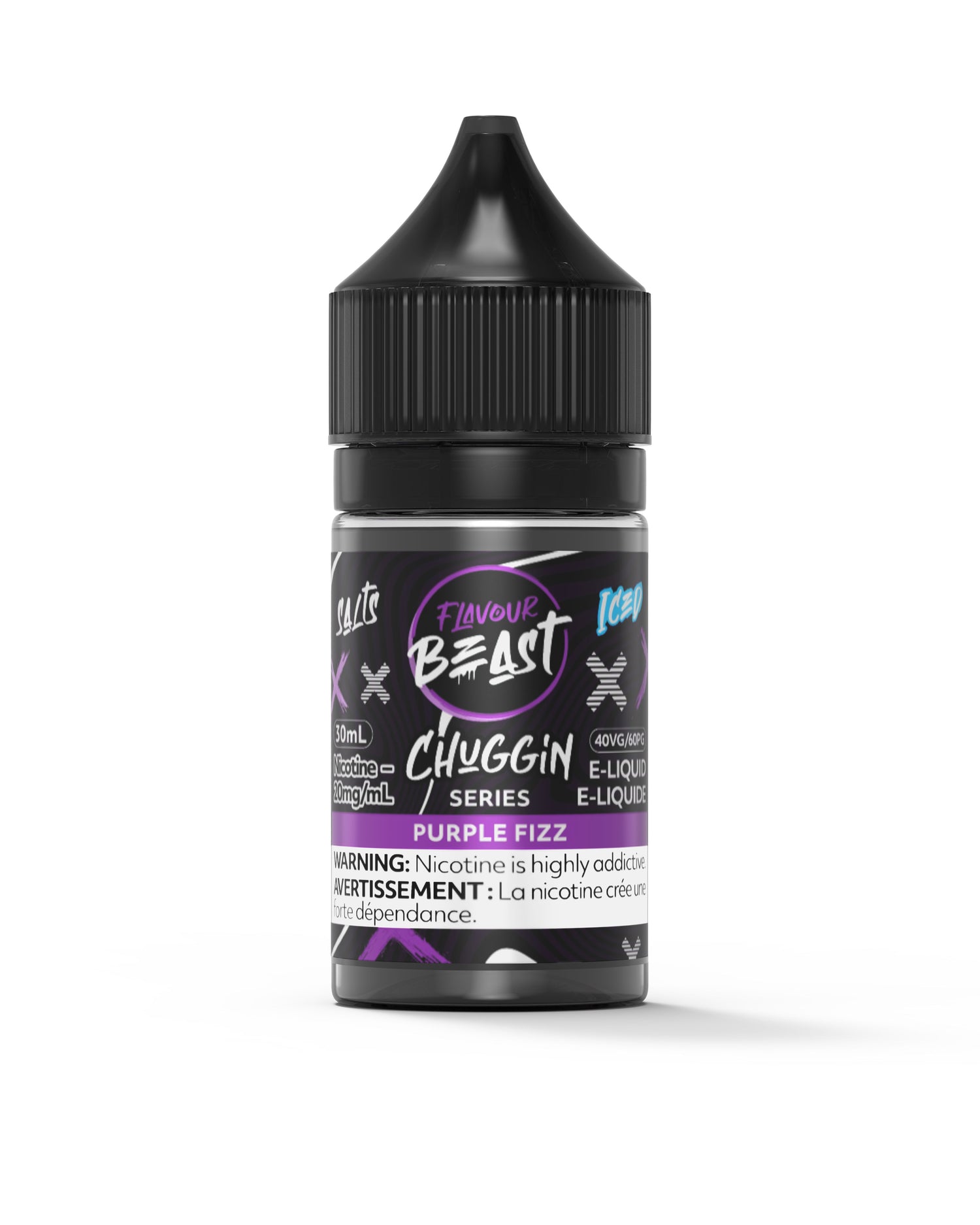 FLAVOUR BEAST E-LIQUID SALT E-LIQUID Pacific Smoke E-Liquids Chuggin Purple Fizz Iced 20mg (SALT) (EXCISE)