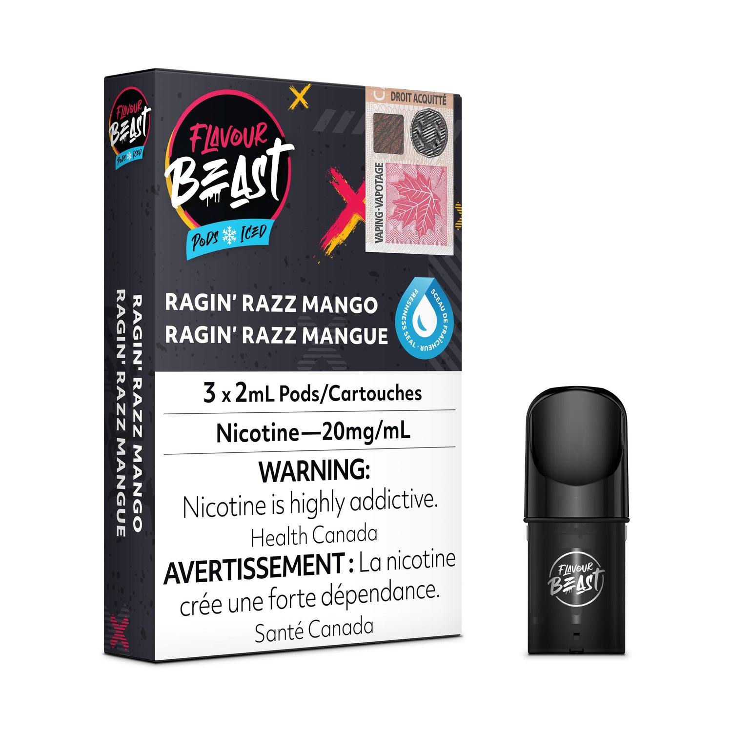 FLAVOUR BEAST PODS PRE-FILLED PODS Pacific Smoke E-Liquids Ragin&