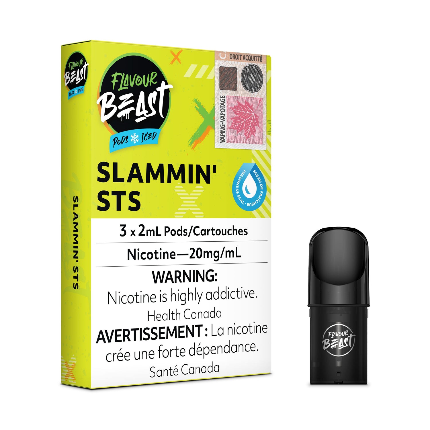 FLAVOUR BEAST PODS PRE-FILLED PODS Pacific Smoke E-Liquids Slammin&