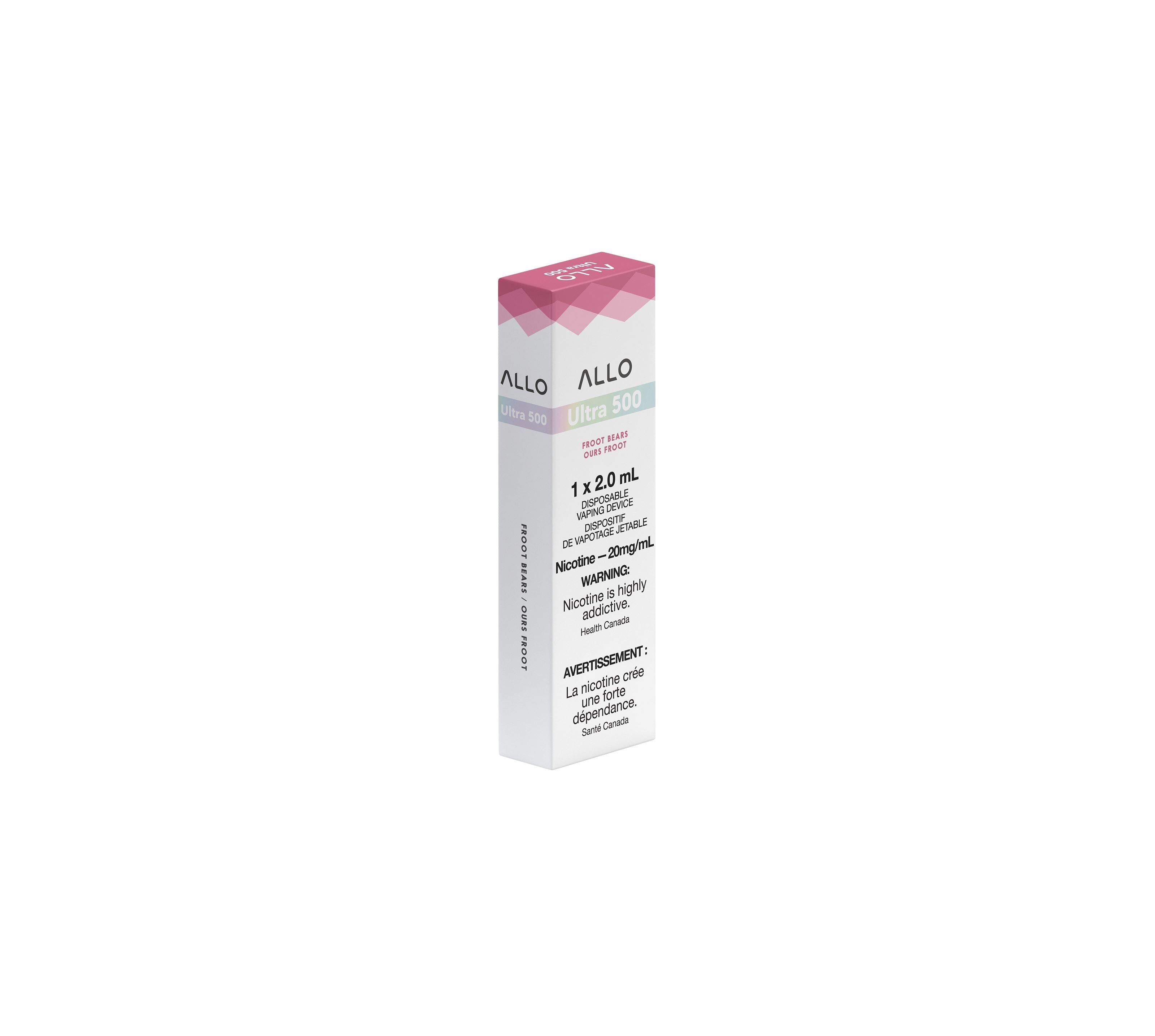 ALLO ULTRA 500 DISPOSABLE VAPE (2ML) DISPOSABLES Pacific Smoke E-Liquids Froot B 20MG (EXCISE)