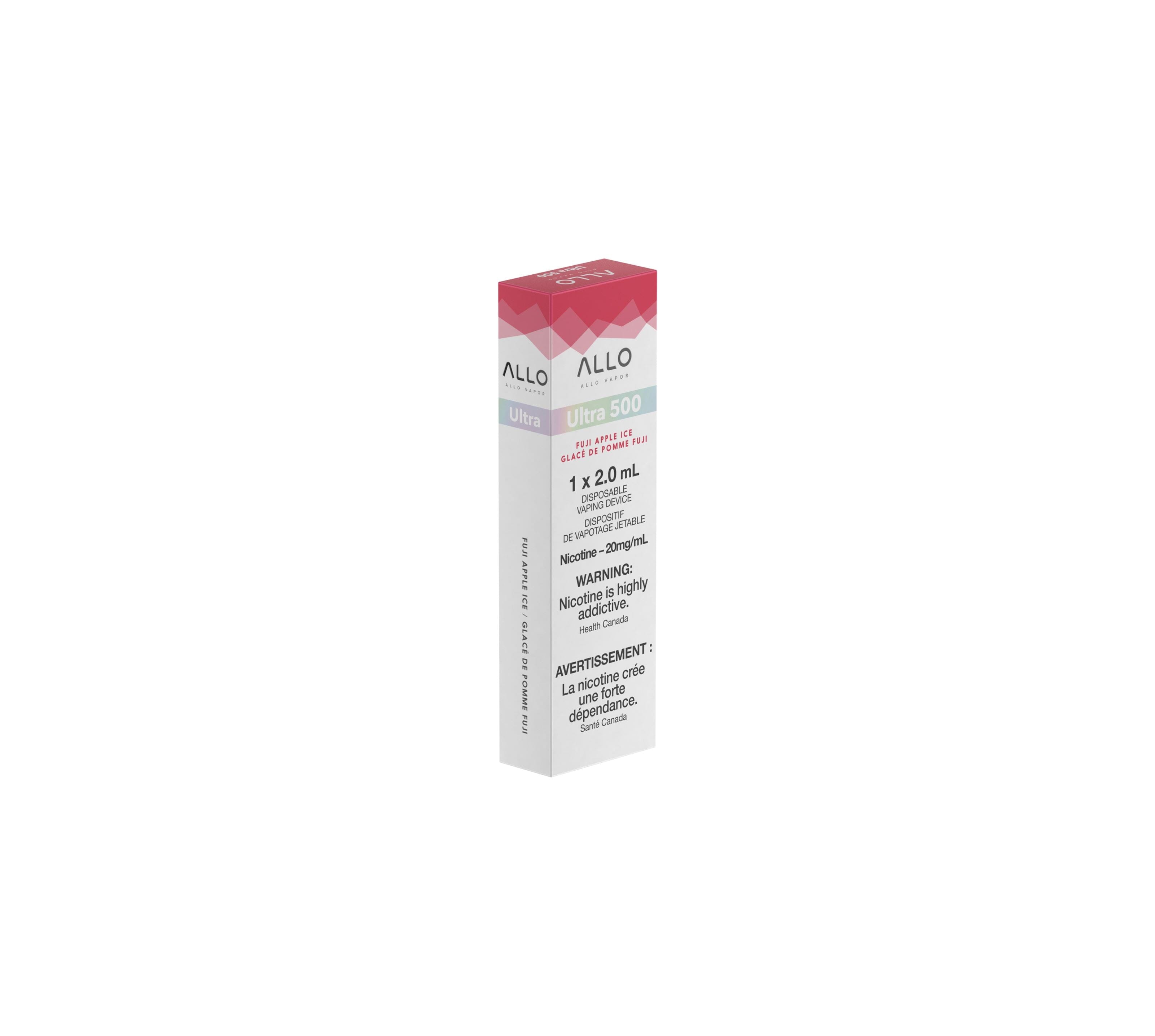 ALLO ULTRA 500 DISPOSABLE VAPE (2ML) DISPOSABLES Pacific Smoke E-Liquids Fuji Apple Ice 20MG (EXCISE)