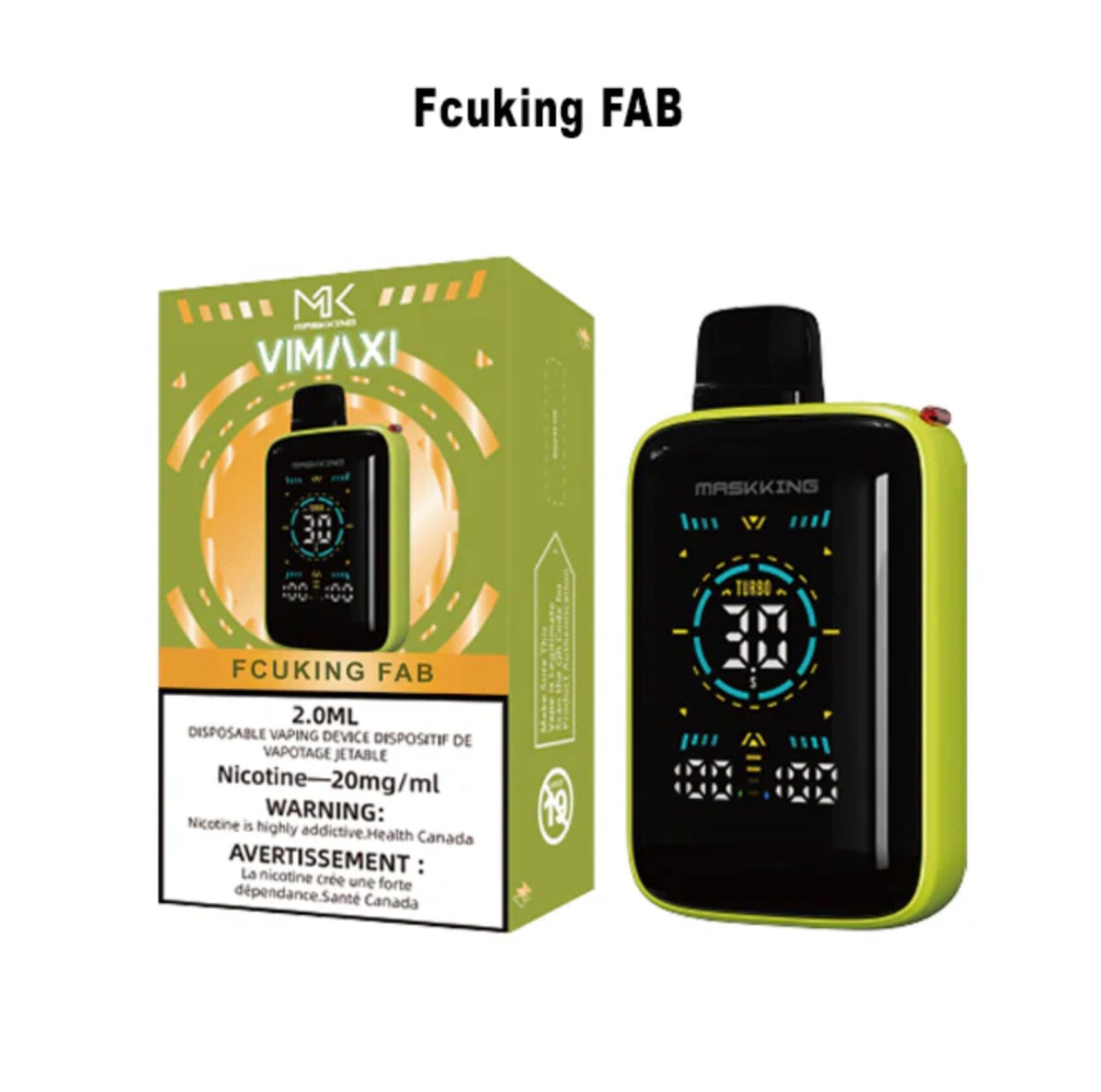 MASKKING VIMAXI Rechargeable Disposable Vape Device DISPOSABLES Atlantic Distributions Fcuking FAB (EX)