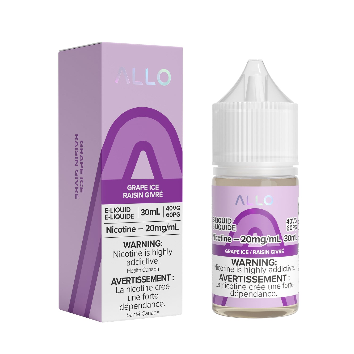 ALLO E-LIQUID E-LIQUID Pacific Smoke E-Liquids Grape Ice 20mg (SALT) (EXCISE)