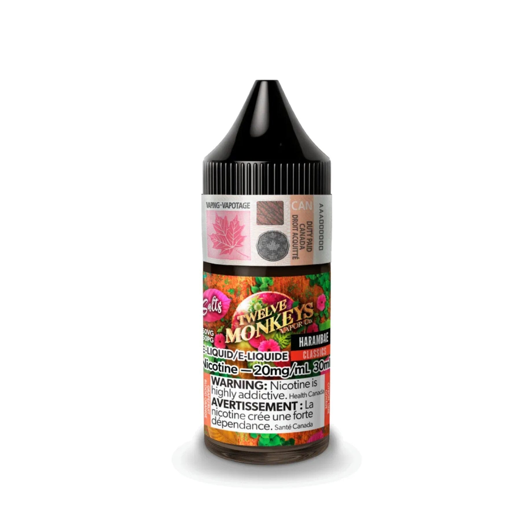 TWELVE MONKEYS E-LIQUID E-LIQUID Pacific Smoke E-Liquids Original Harambae 10MG (SALT) (EXCISE)