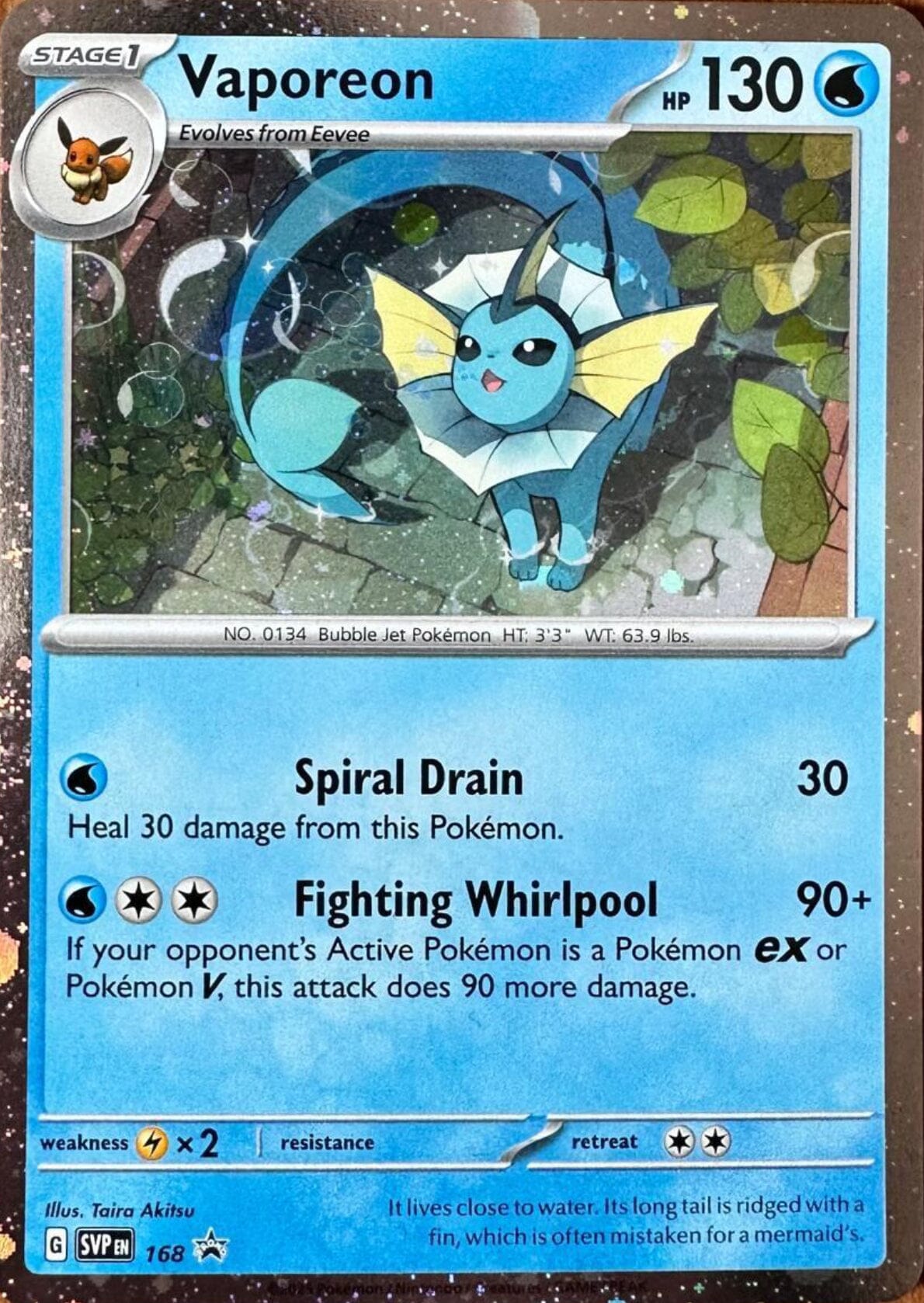 SINGLE POKÉMON CARDS - PRISMATIC EVOLUTIONS TRADING CARDS The Vapory Vaporeon Cosmo Holo