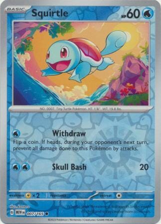 SINGLE POKÉMON CARDS - SCARLET & VIOLET 151 TRADING CARDS The Vapory Squirtle Reverse Holo