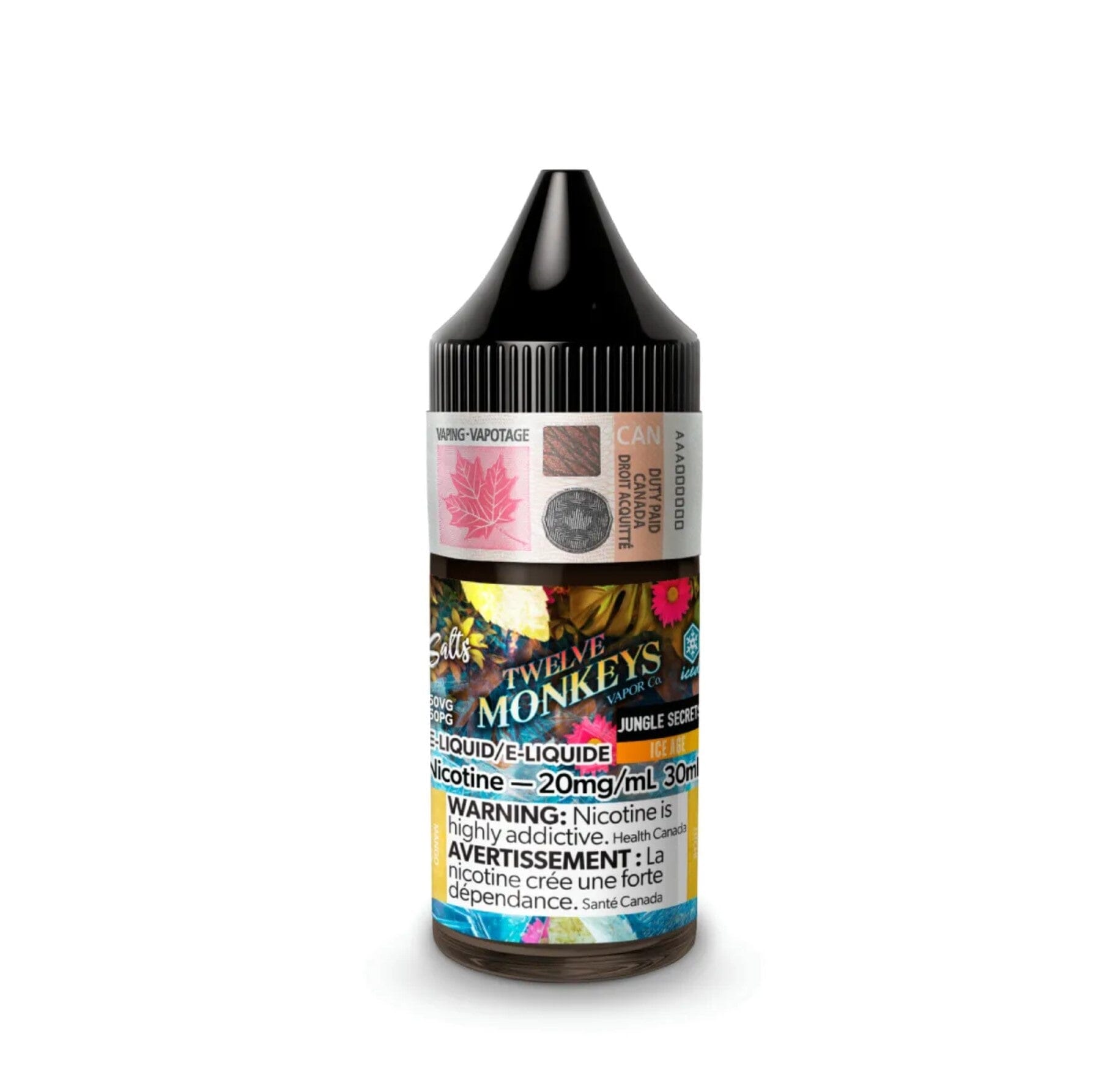 TWELVE MONKEYS E-LIQUID E-LIQUID Pacific Smoke E-Liquids Ice Age Jungle Secrets 10MG (SALT) (EXCISE)