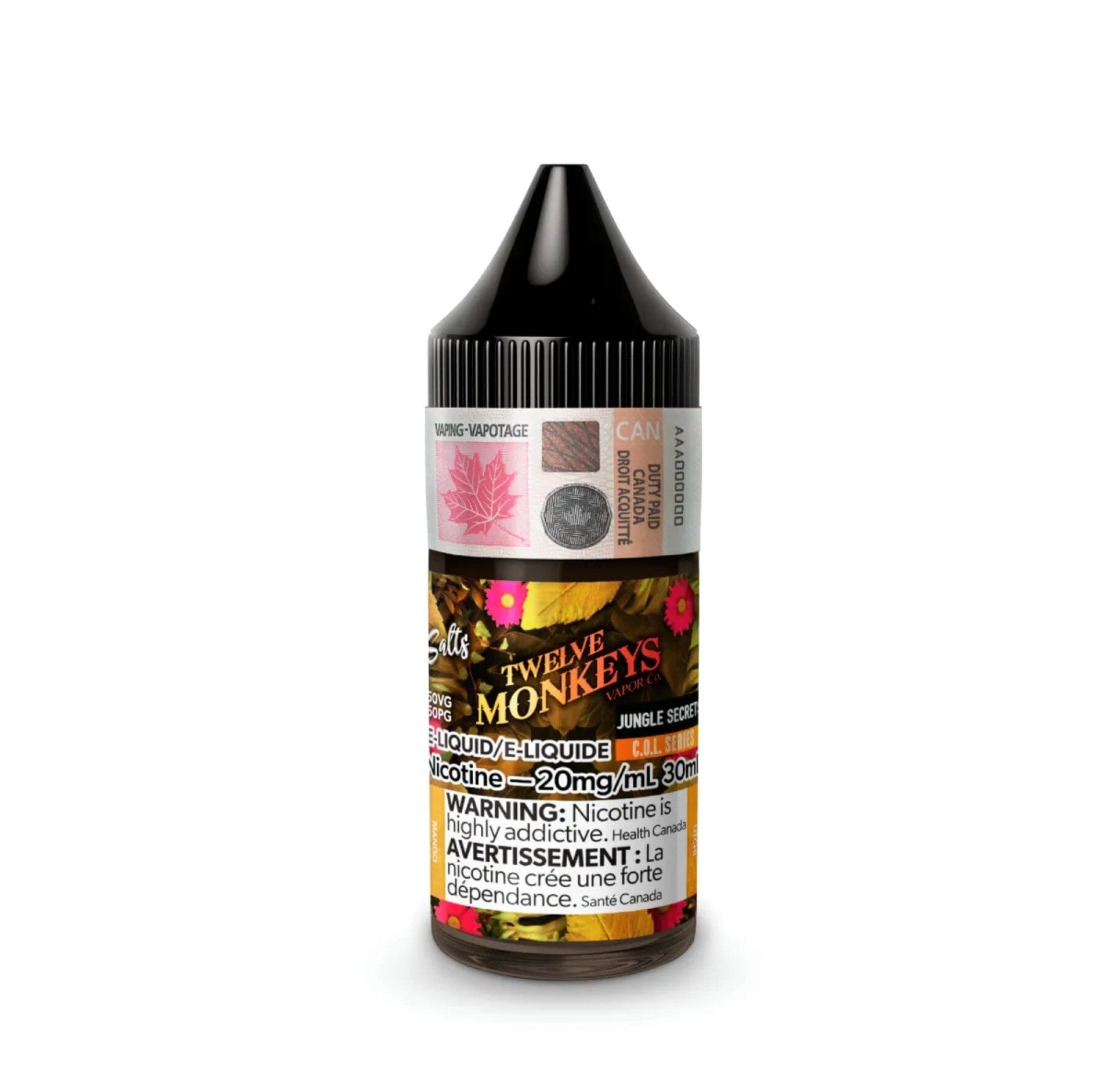 TWELVE MONKEYS E-LIQUID E-LIQUID Pacific Smoke E-Liquids Original Jungle Secrets 10MG (SALT) (EXCISE)