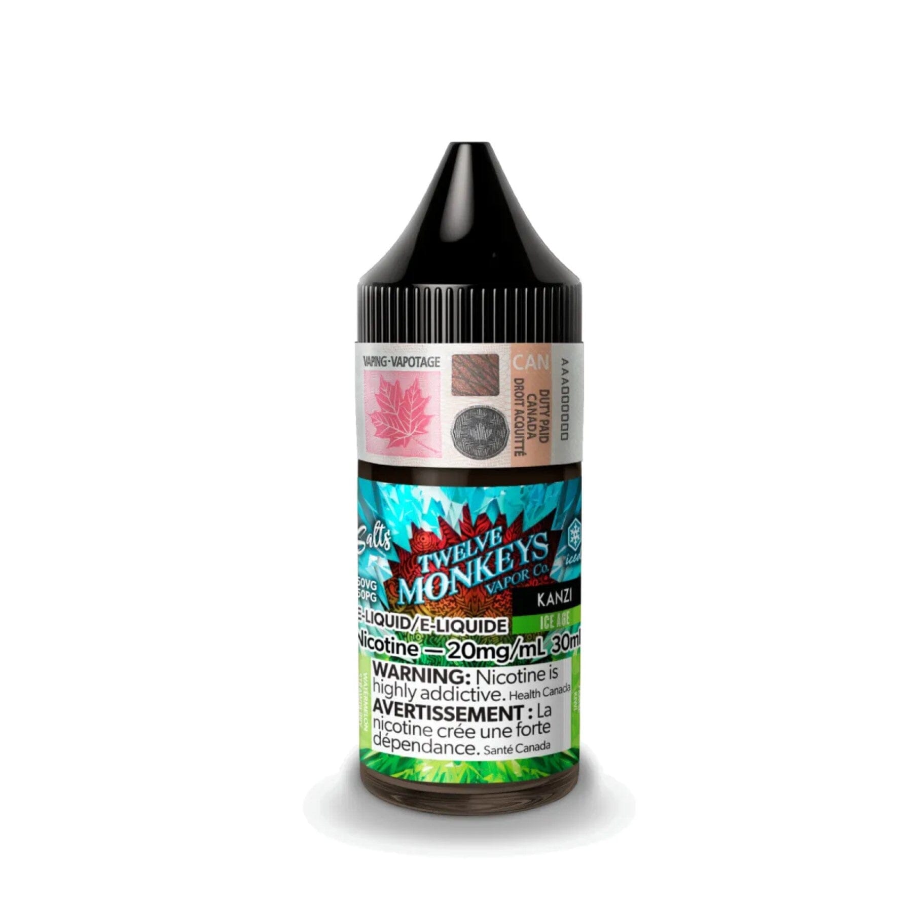 TWELVE MONKEYS E-LIQUID E-LIQUID Pacific Smoke E-Liquids Ice Age Kanzi 10MG (SALT) (EXCISE)