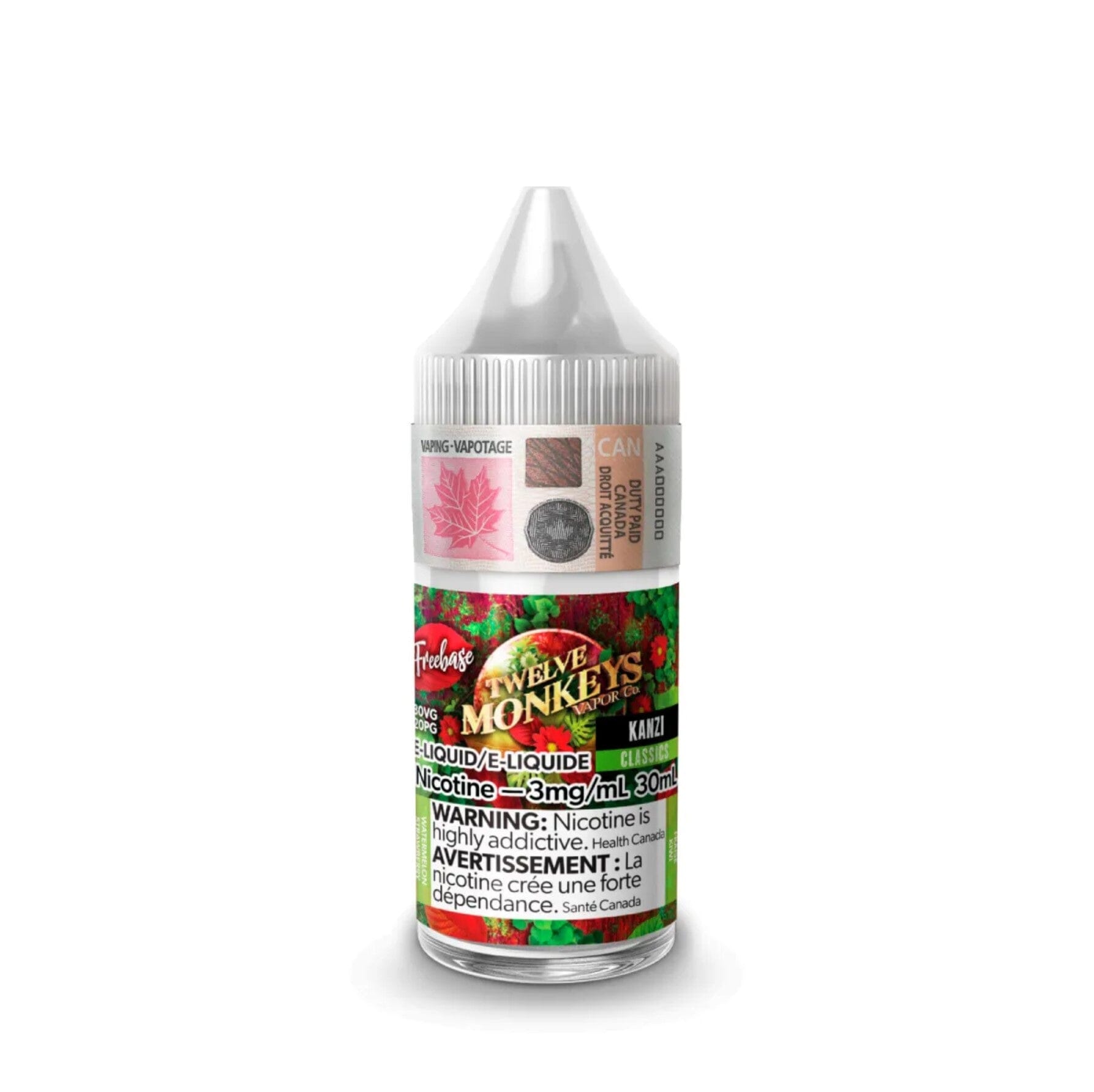 TWELVE MONKEYS E-LIQUID E-LIQUID Pacific Smoke E-Liquids Original Kanzi 3MG (REGULAR) (EXCISE)