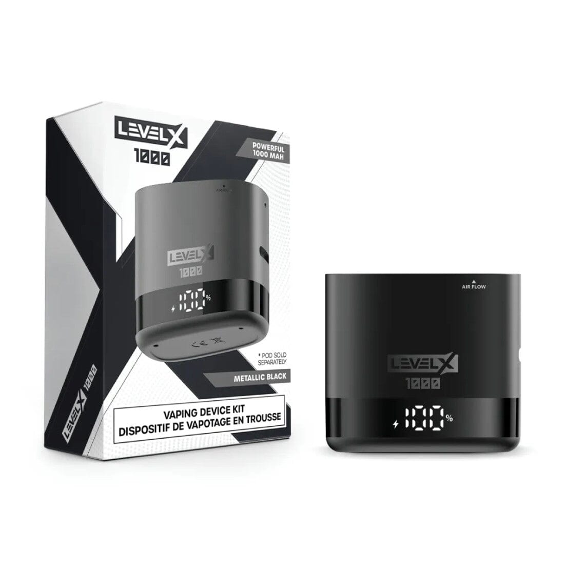 LEVEL X - DEVICE PRE-FILLED PODS PSI 1000 Metallic Black