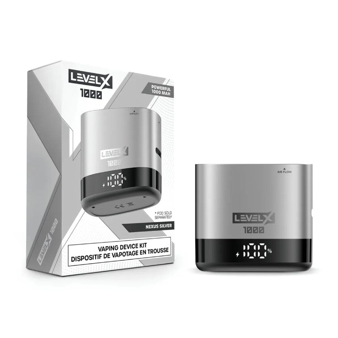 LEVEL X - DEVICE PRE-FILLED PODS PSI 1000 Nexus Silver