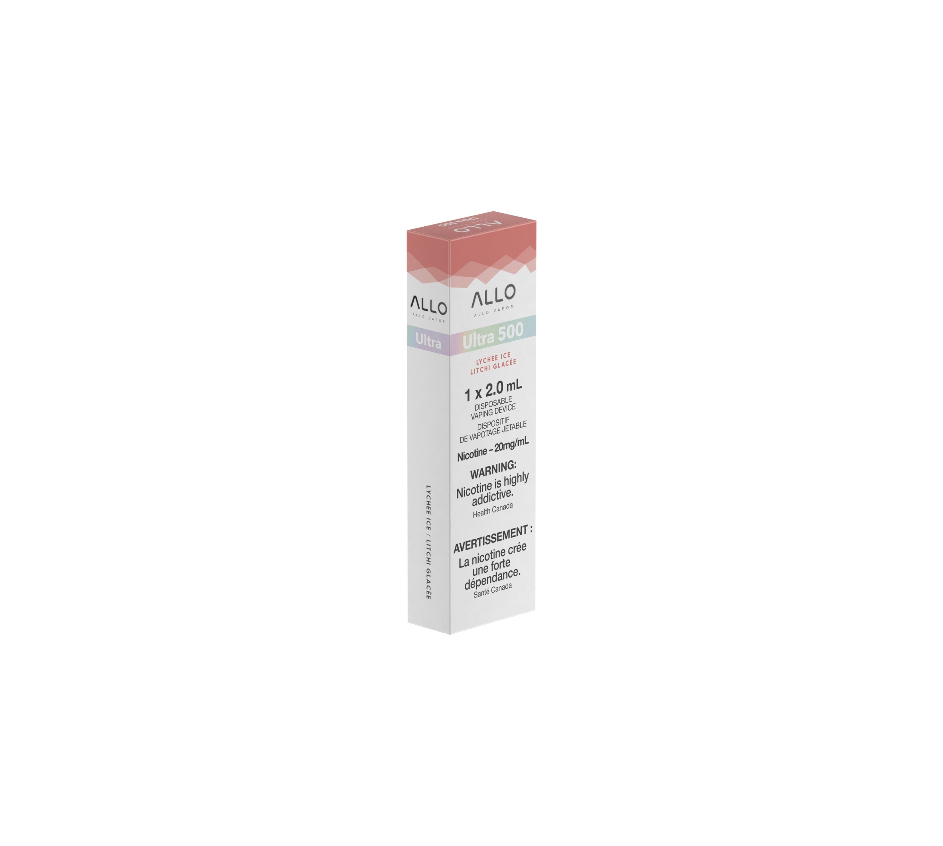 ALLO ULTRA 500 DISPOSABLE VAPE (2ML) DISPOSABLES Pacific Smoke E-Liquids Lychee Ice 20MG (EXCISE)