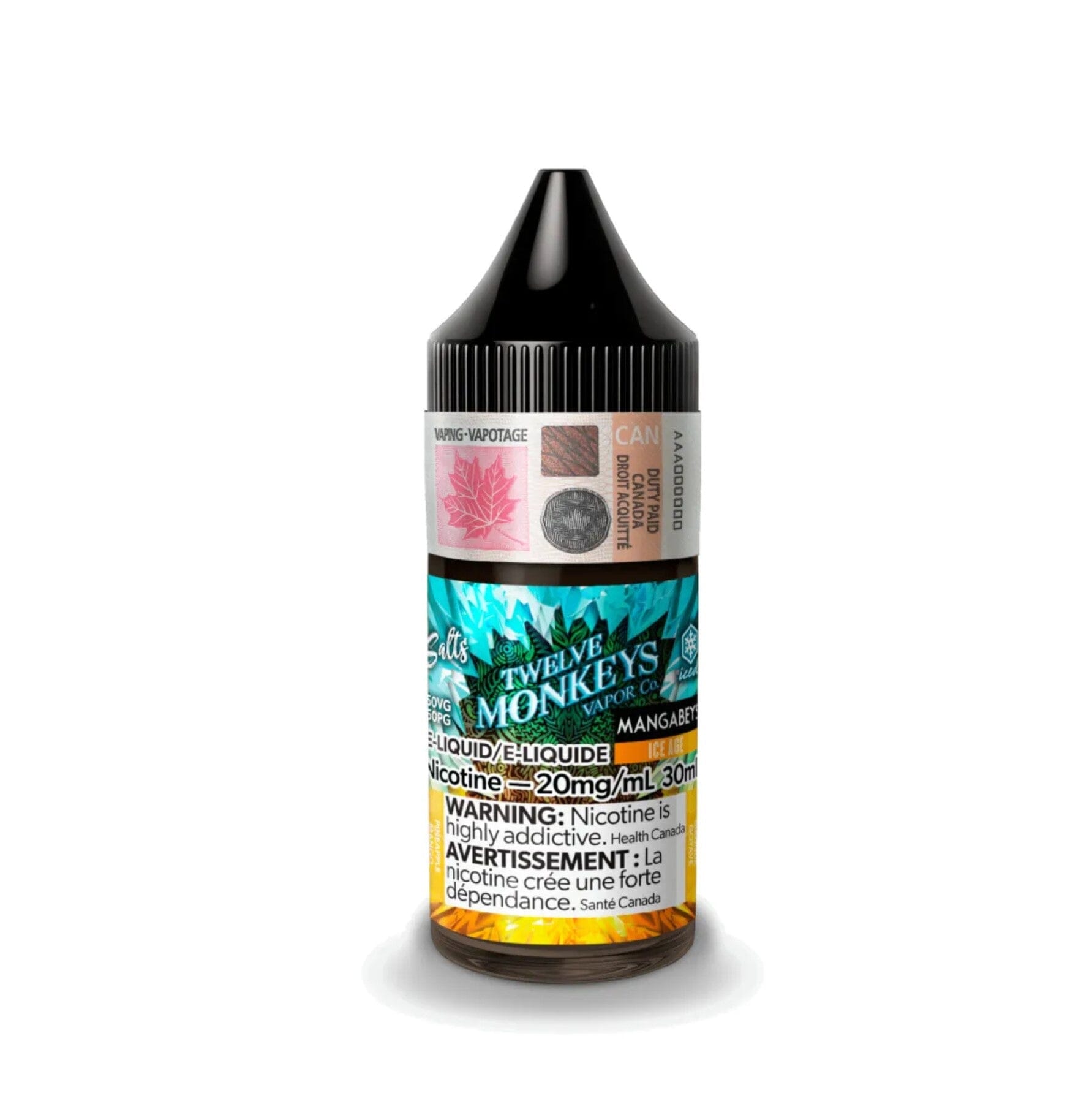 TWELVE MONKEYS E-LIQUID E-LIQUID Pacific Smoke E-Liquids Ice Age Mangabeys 10MG (SALT) (EXCISE)