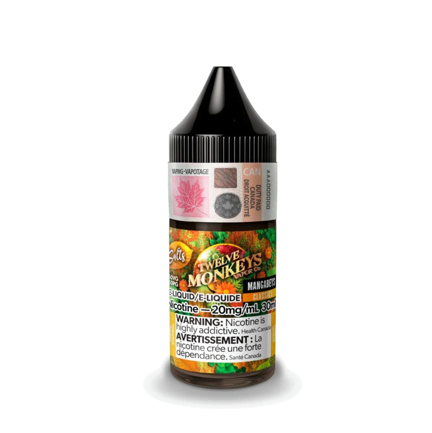 TWELVE MONKEYS E-LIQUID E-LIQUID Pacific Smoke E-Liquids Original Mangabeys 10MG (SALT) (EXCISE)