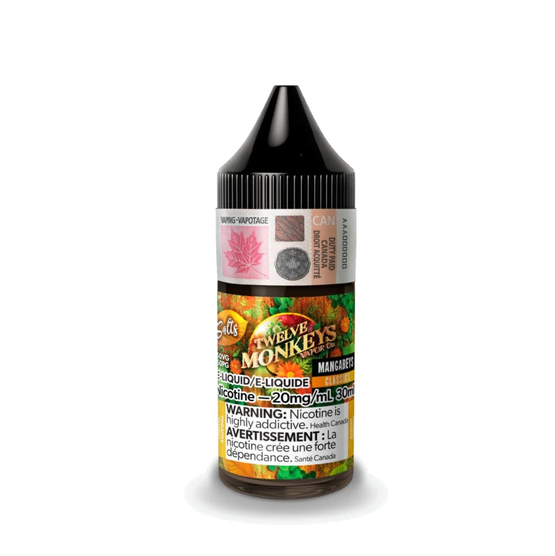 TWELVE MONKEYS E-LIQUID E-LIQUID Pacific Smoke E-Liquids Original Mangabeys 10MG (SALT) (EXCISE)
