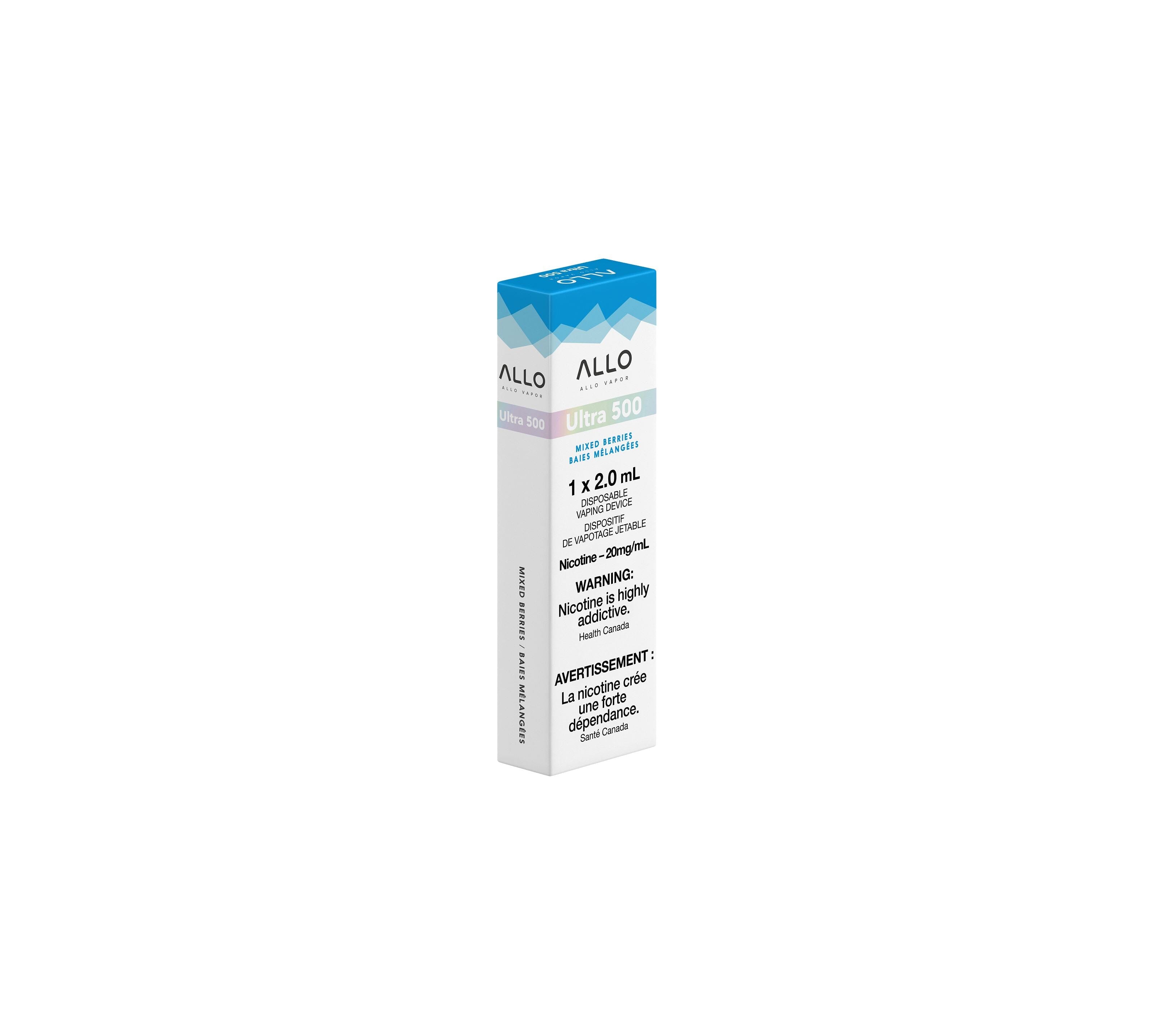 ALLO ULTRA 500 DISPOSABLE VAPE (2ML) DISPOSABLES Pacific Smoke E-Liquids Mixed Berries 20MG (EXCISE)