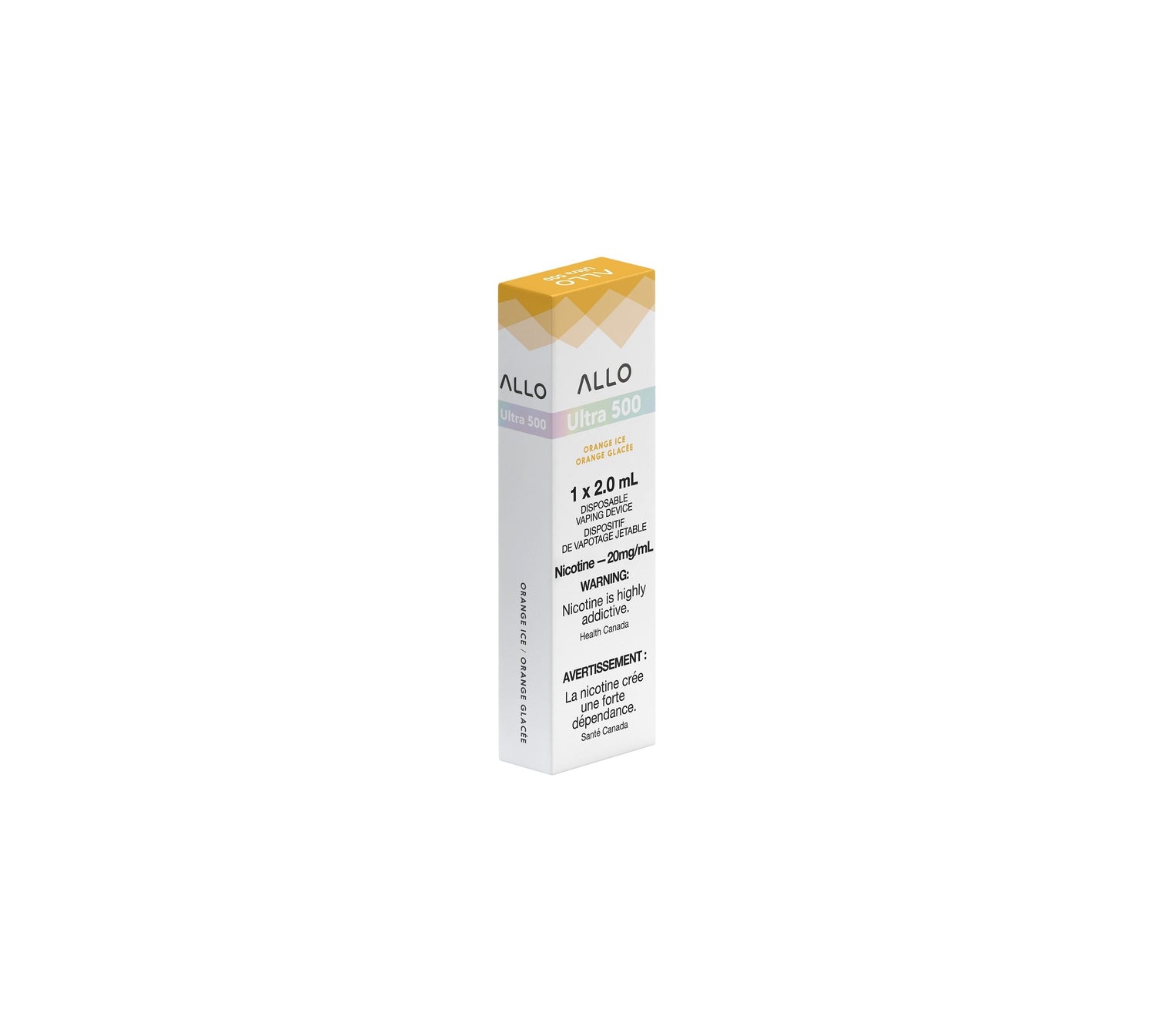 ALLO ULTRA 500 DISPOSABLE VAPE (2ML) DISPOSABLES Pacific Smoke E-Liquids Orange Ice 20MG (EXCISE)