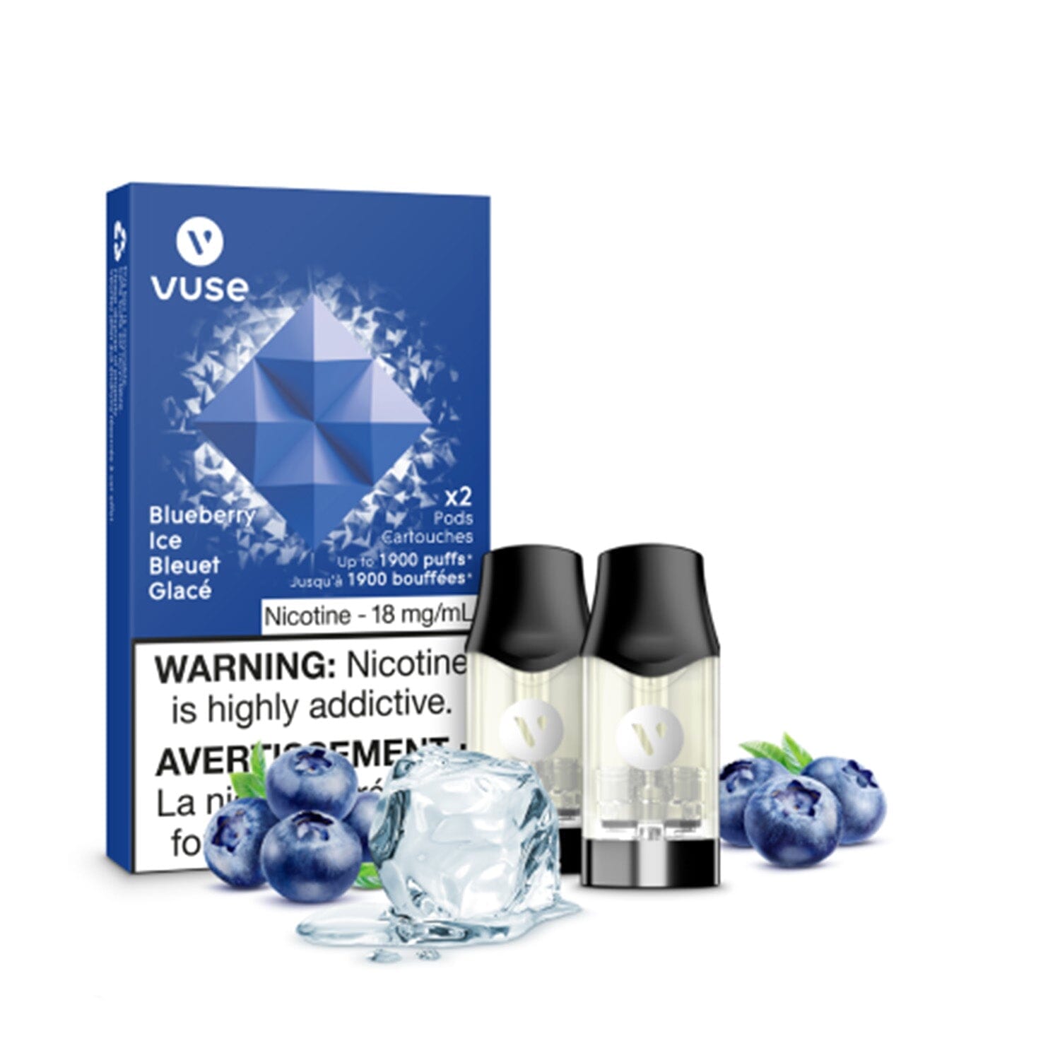 VUSE EPOD PRE-FILLED PODS VUSE Blueberry Ice 1.6% (18mg/mL) Balance (Excise)
