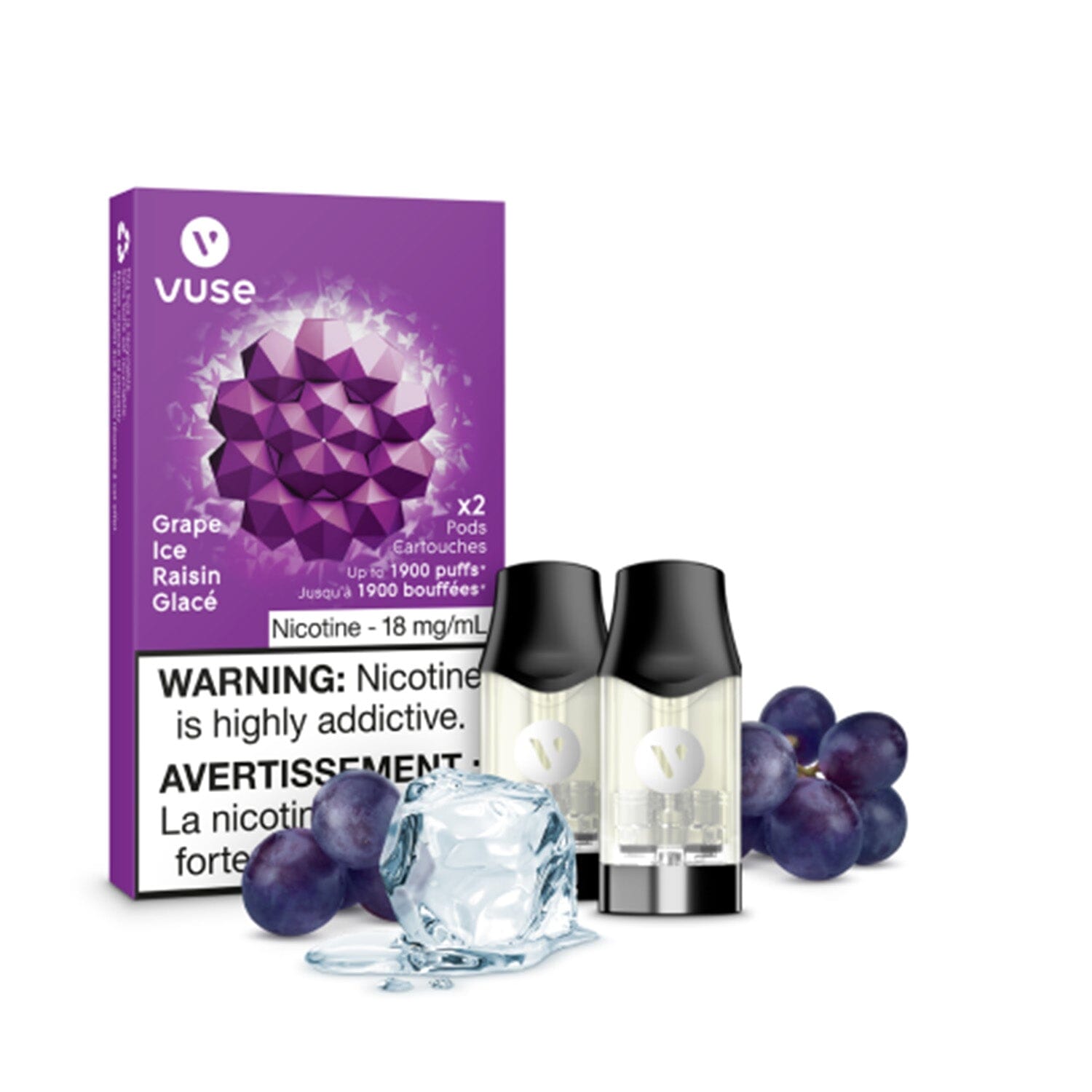 VUSE EPOD PRE-FILLED PODS VUSE Grape Ice 1.8% (20mg/mL) Balance (Excise)