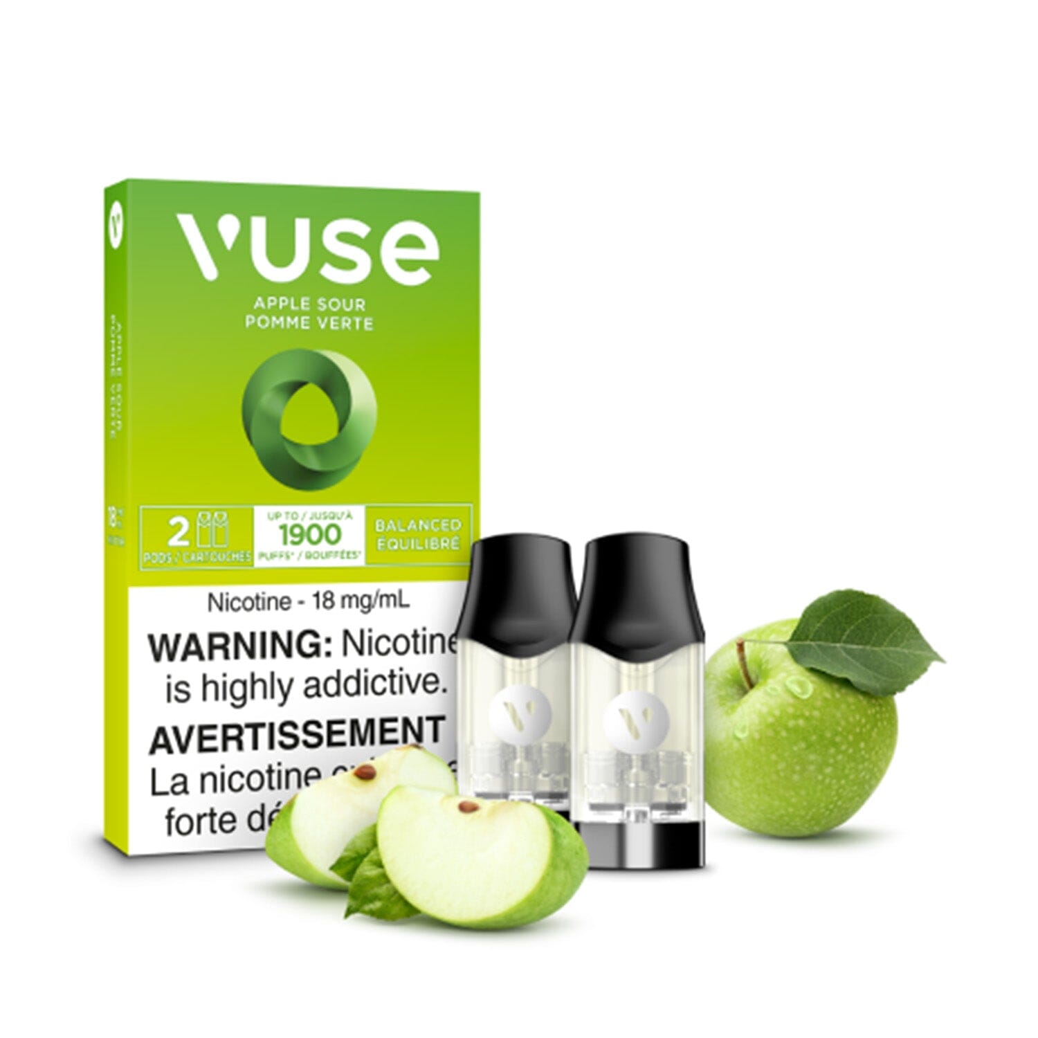 VUSE EPOD PRE-FILLED PODS VUSE Apple Sour 1.8% (20mg/mL) Balance (Excise)