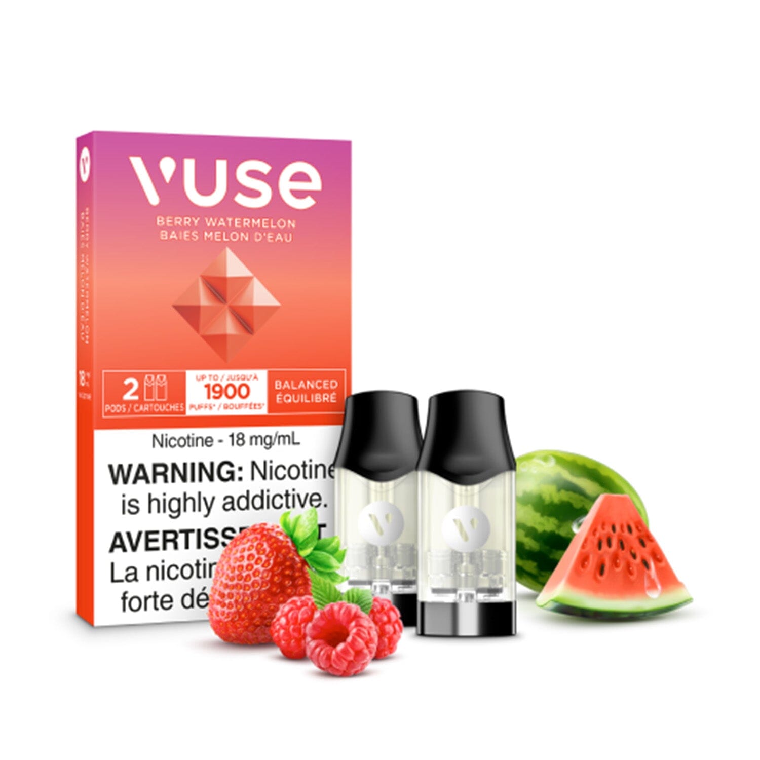 VUSE EPOD PRE-FILLED PODS VUSE Berry Watermelon 1.6% (18mg/mL) Balance (Excise)