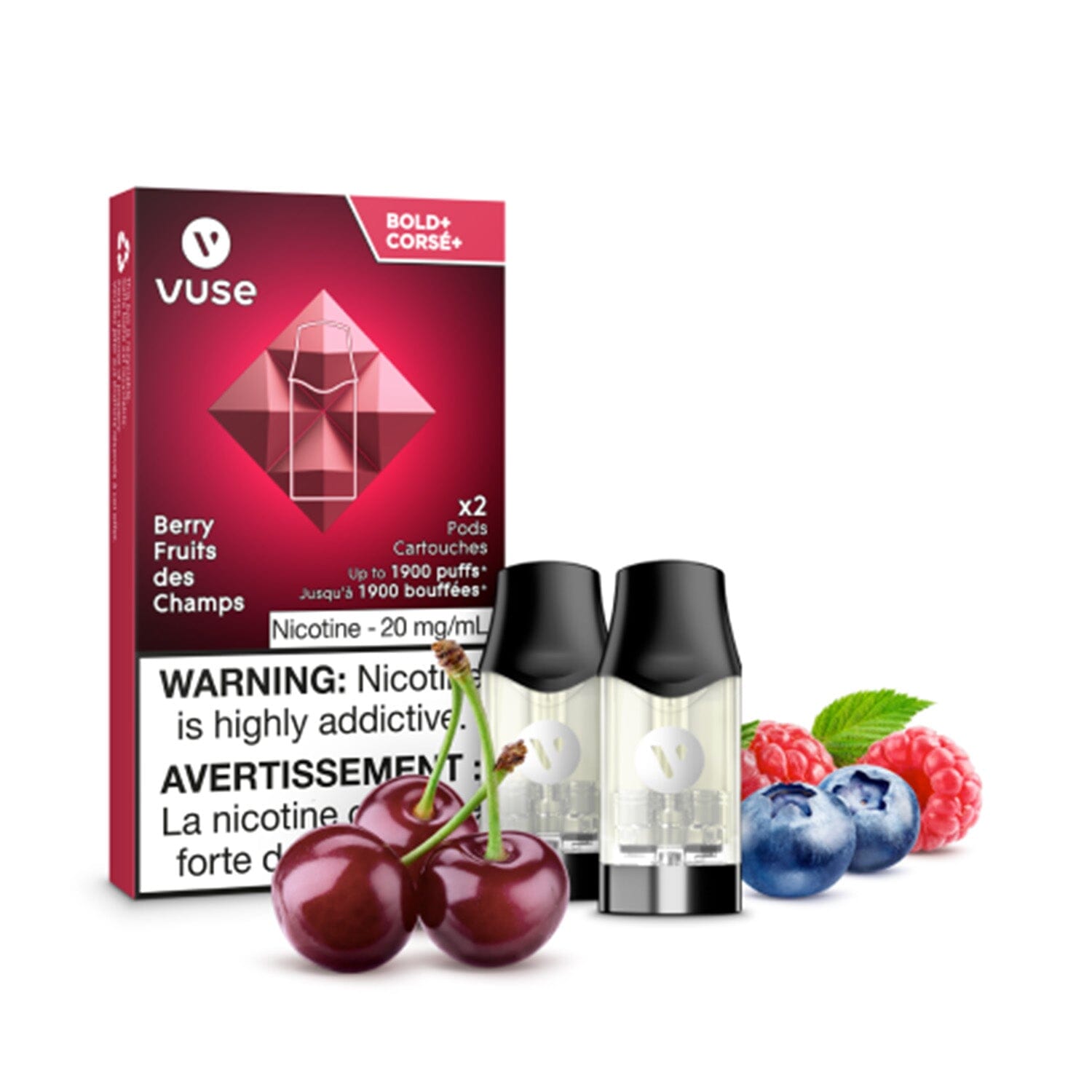 VUSE EPOD BOLD PRE-FILLED PODS VUSE Berry 1.8% (20mg/mL) Bold