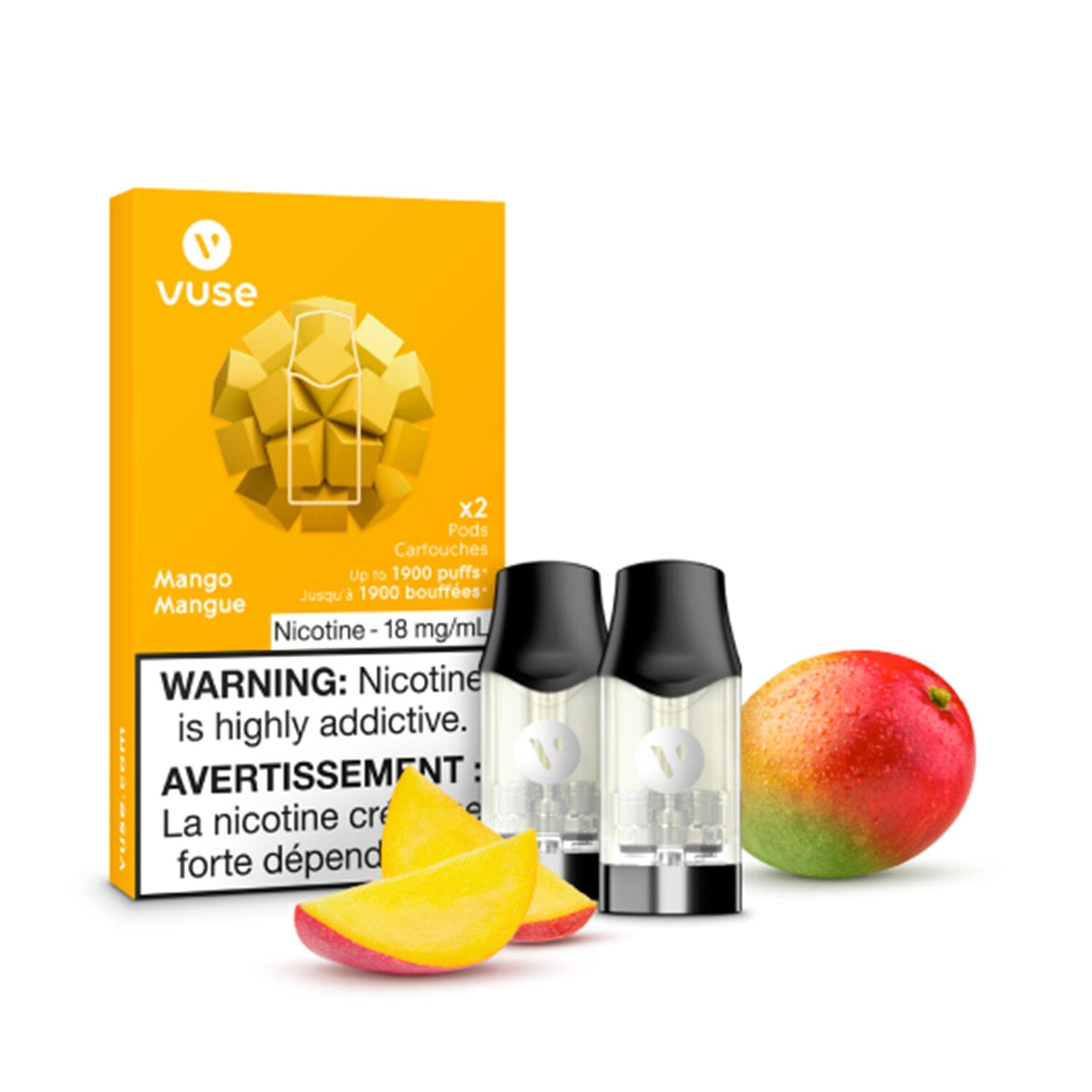 VUSE EPOD PRE-FILLED PODS VUSE Mango 1.6% (18mg/mL) Balance (Excise)