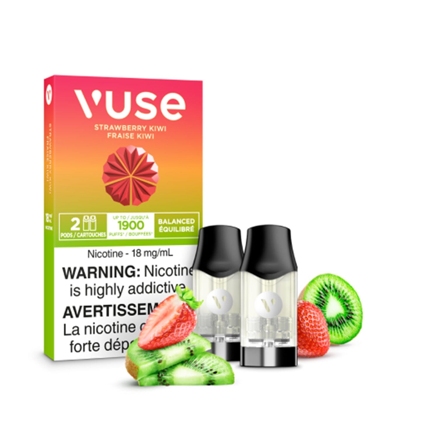 VUSE EPOD PRE-FILLED PODS VUSE Strawberry Kiwi 1.6% (18mg/mL) Balance (Excise)