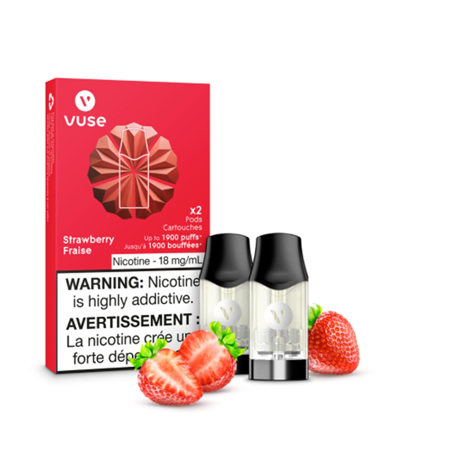 VUSE EPOD PRE-FILLED PODS VUSE Strawberry 1.8% (20mg/mL) Balance (Excise)